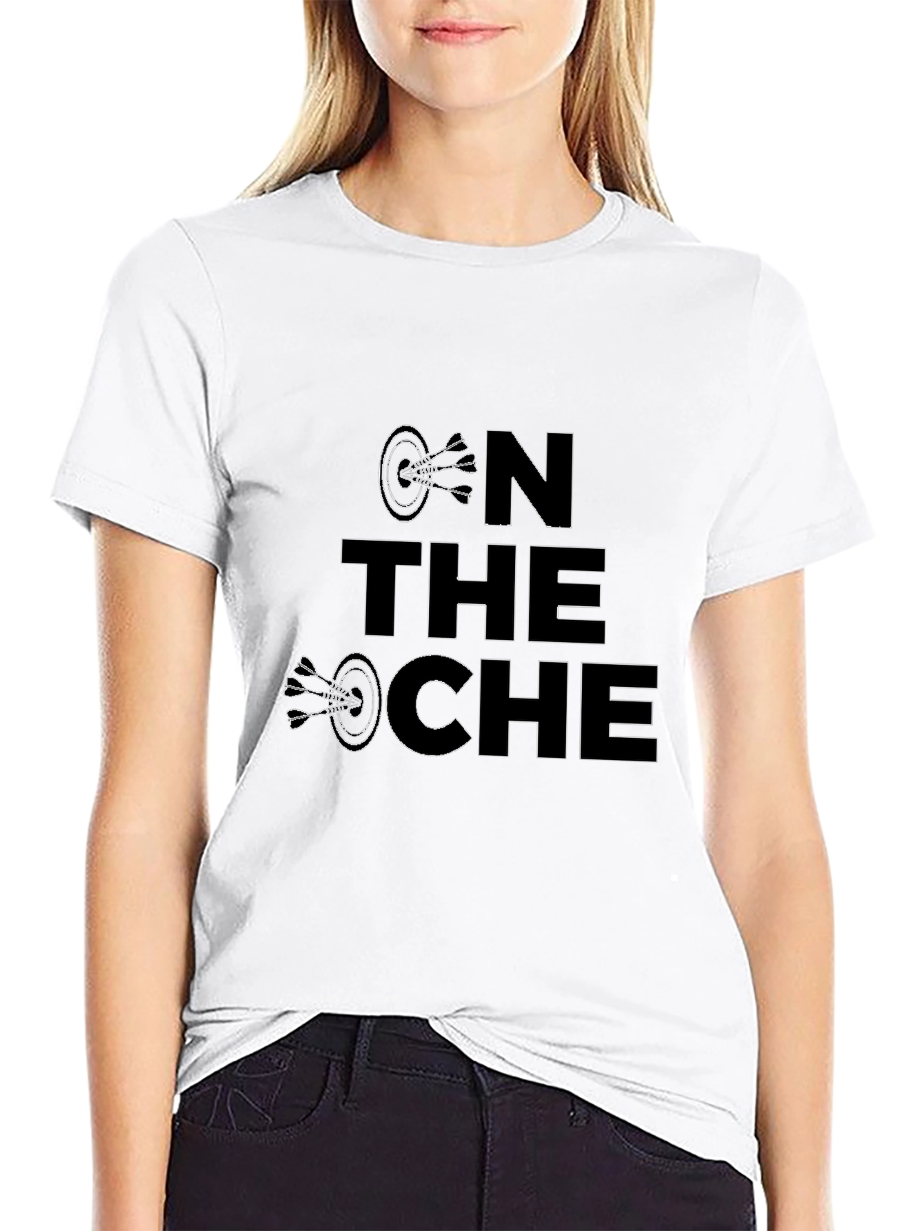 On The Oche Black Graphic Tee Dart Player T-Shirt