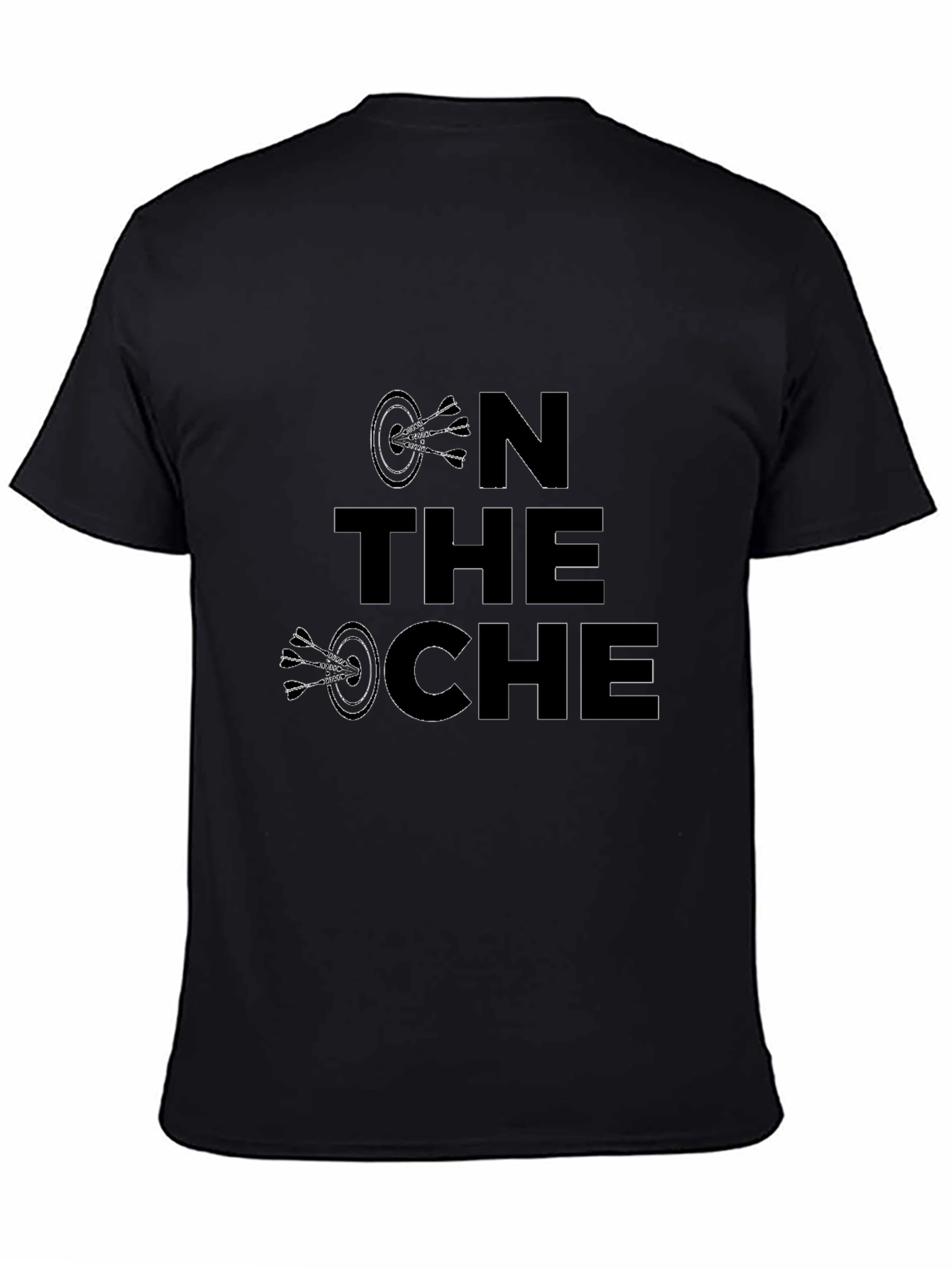 On The Oche Black Graphic Tee Dart Player T-Shirt