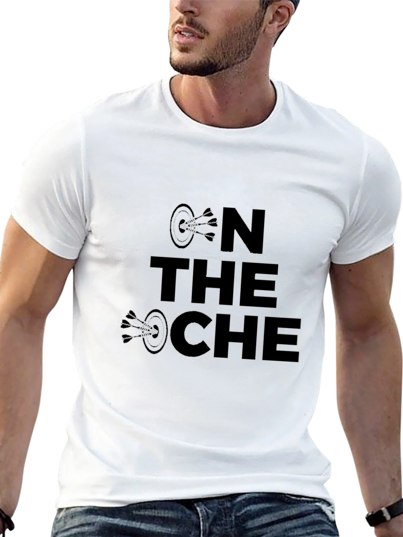 On The Oche Black Graphic Tee Dart Player T-Shirt