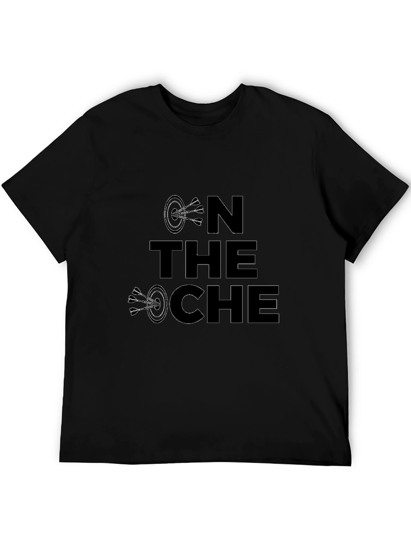 On The Oche Black Graphic Tee Dart Player T-Shirt