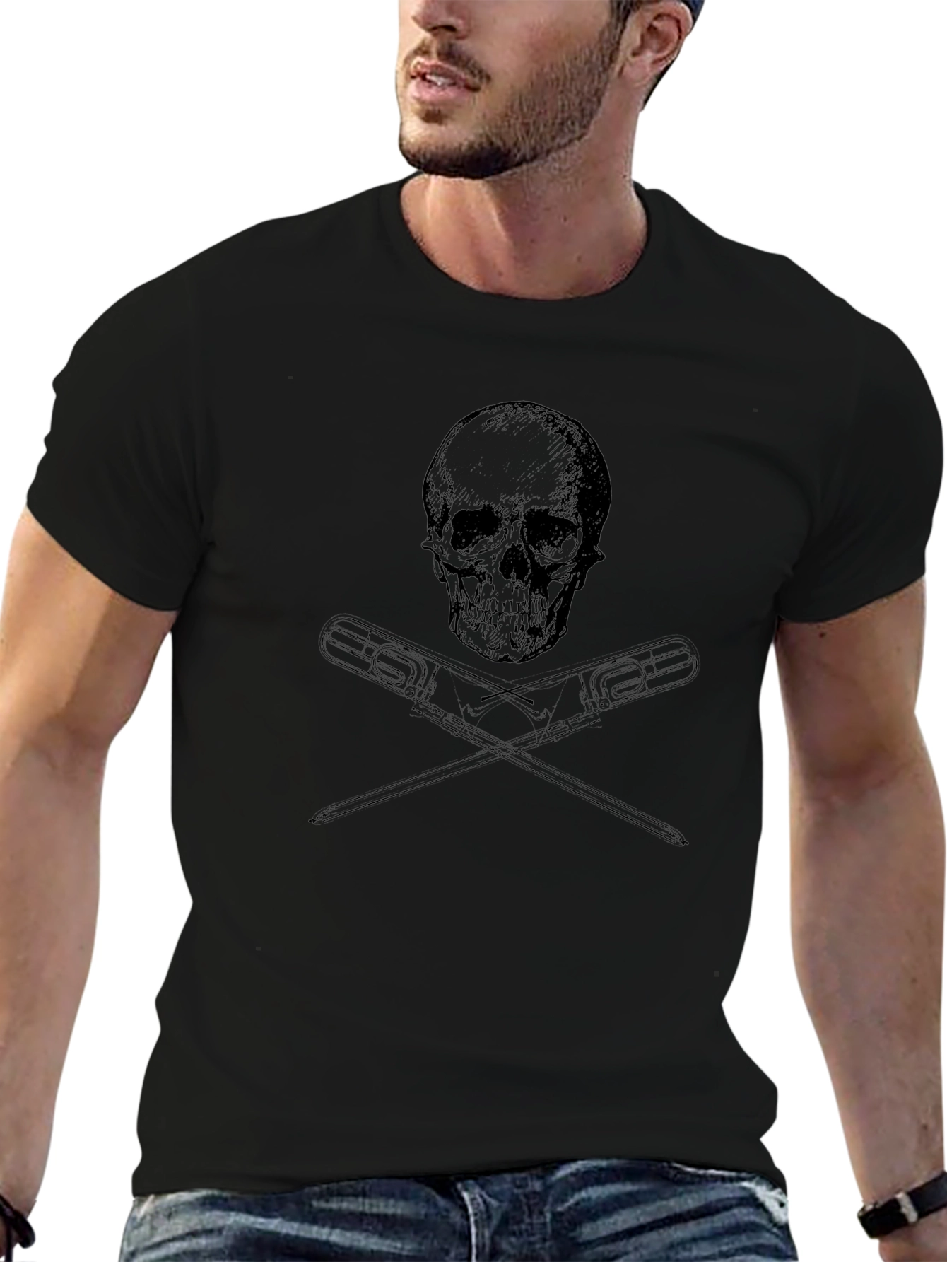 Skull & Tools Graphic T-Shirt - Mens Casual Tee