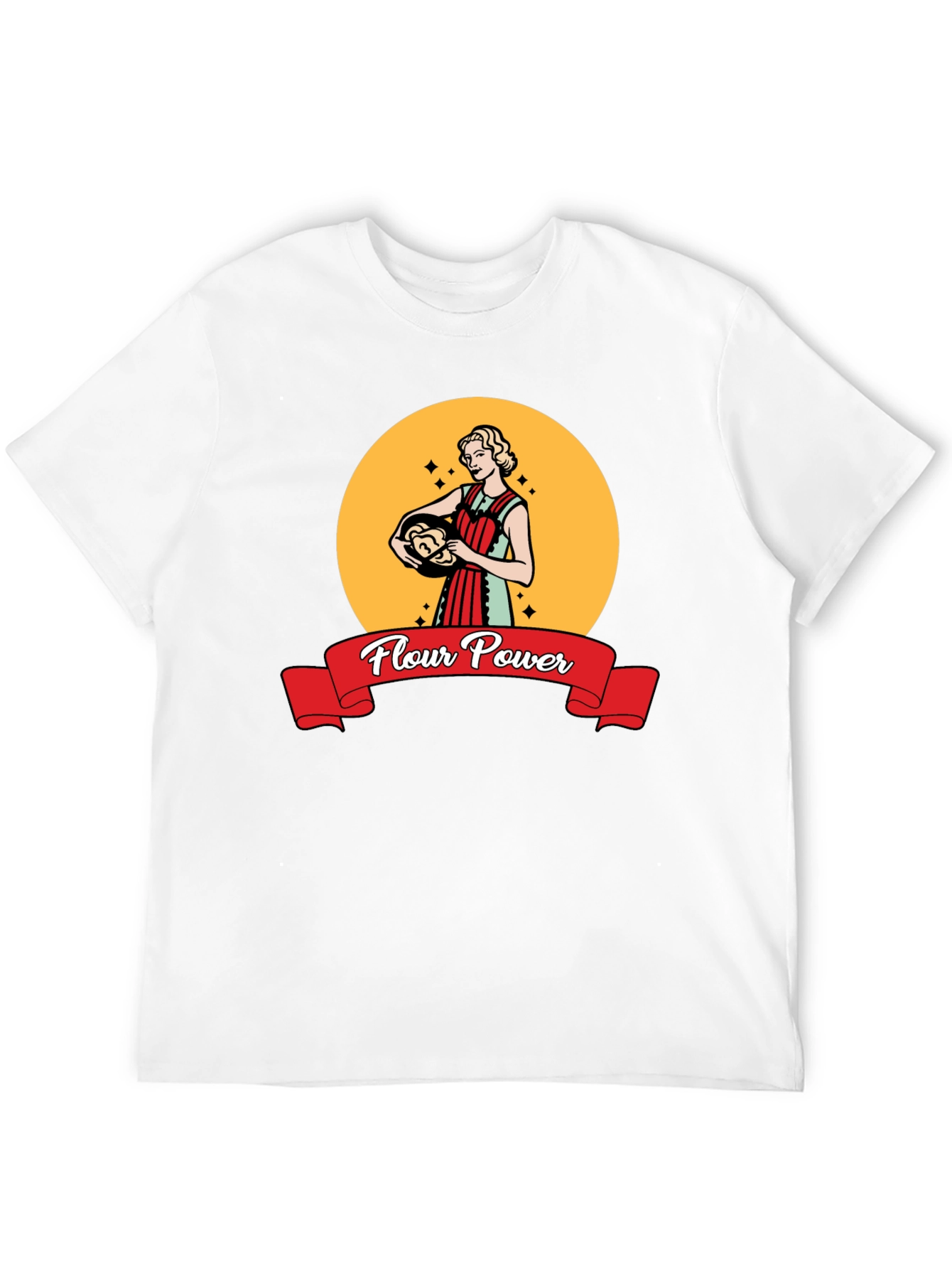 Flour Power Retro Baker T-Shirt