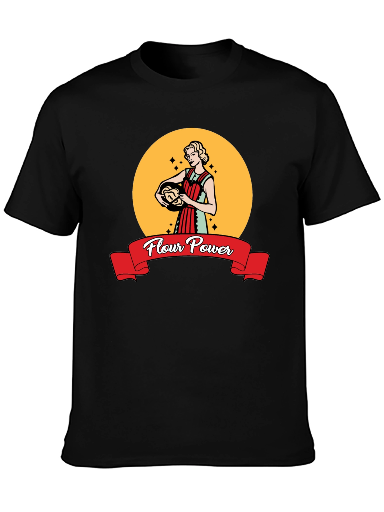 Flour Power Retro Baker T-Shirt