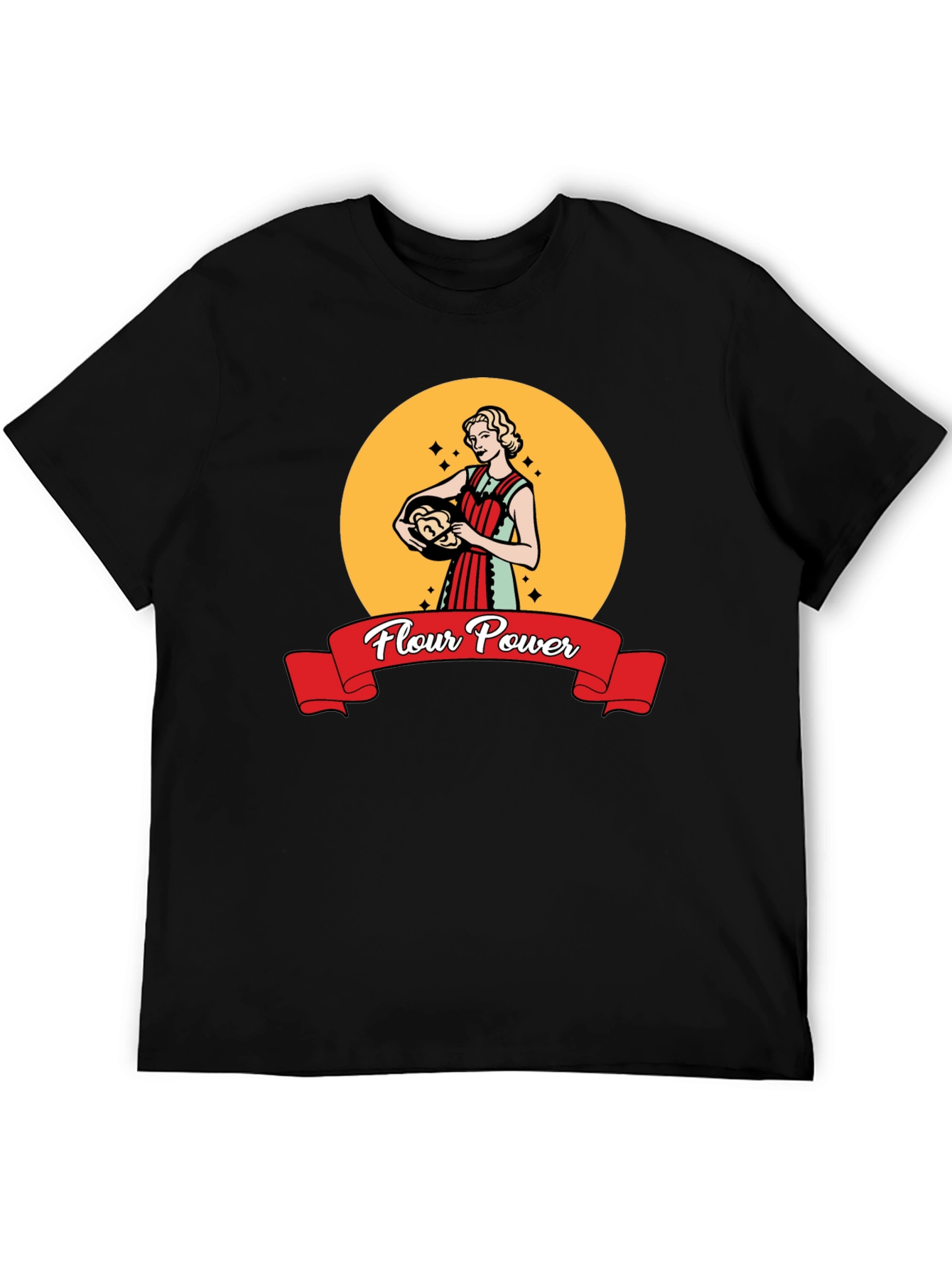 Flour Power Retro Baker T-Shirt