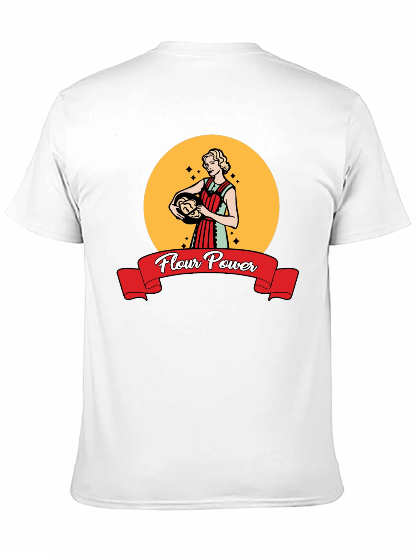 Flour Power Retro Baker T-Shirt