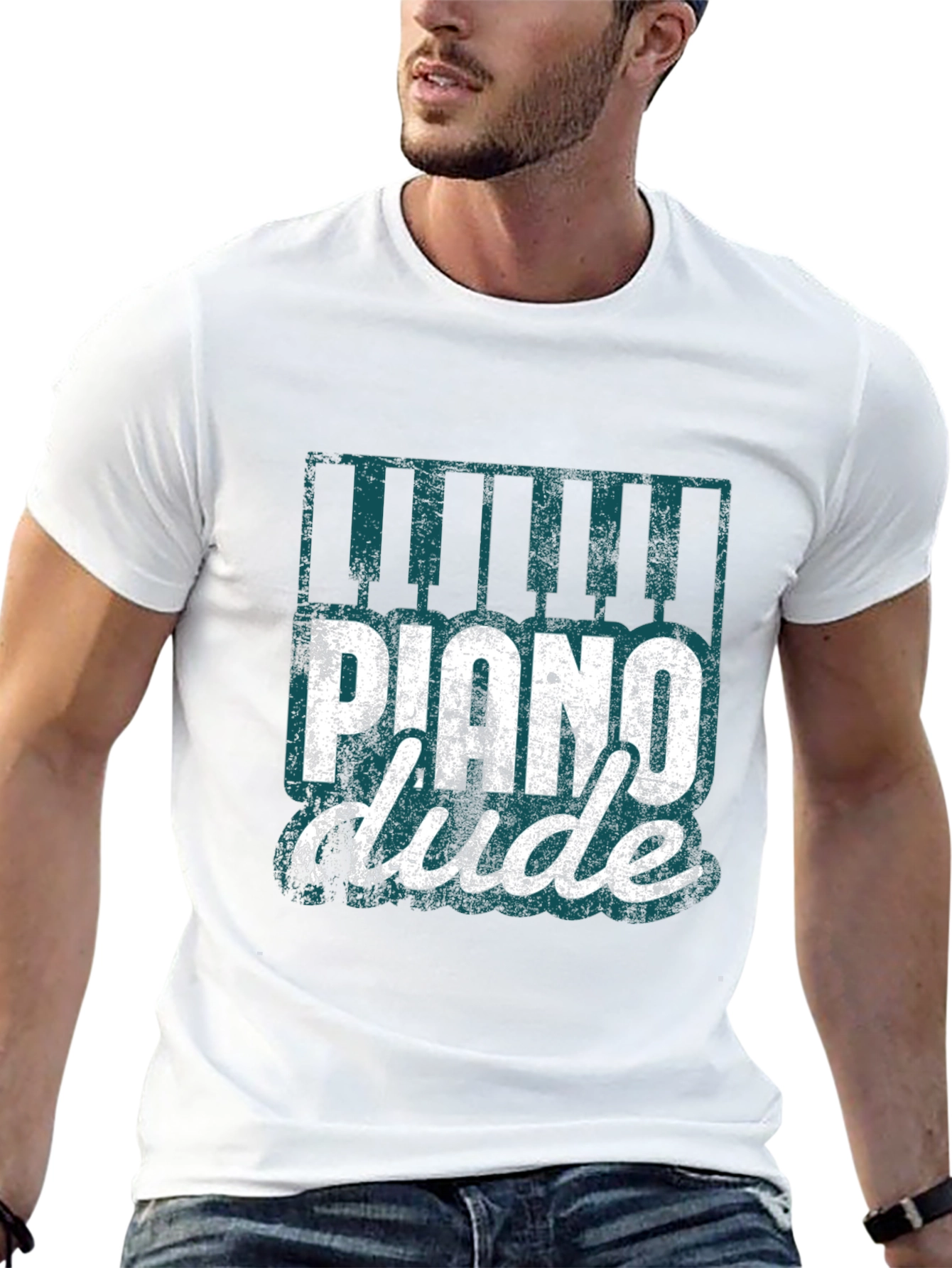 Piano Dude Graphic Tee - Music Lovers T-Shirt