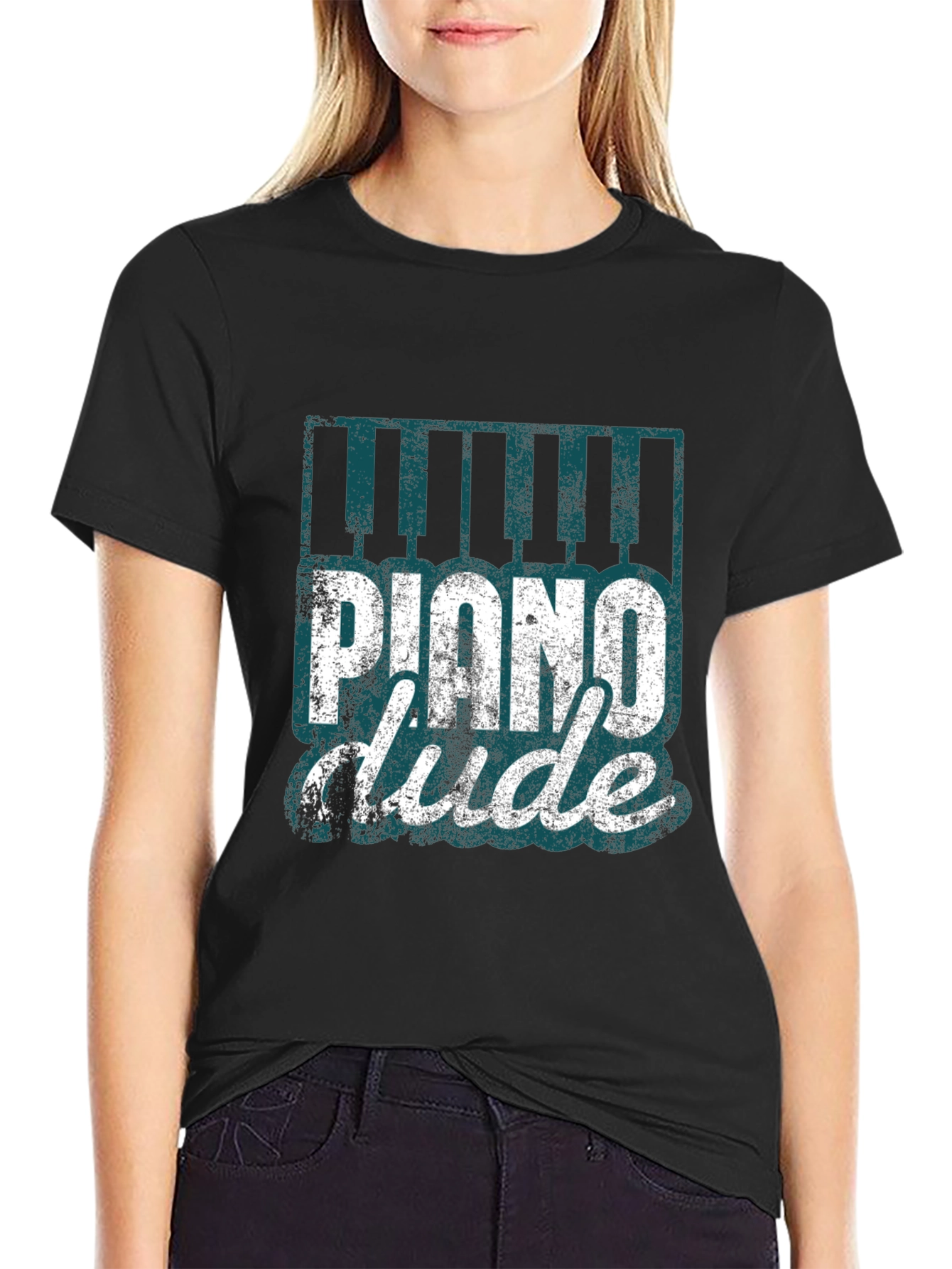 Piano Dude Graphic Tee - Music Lovers T-Shirt