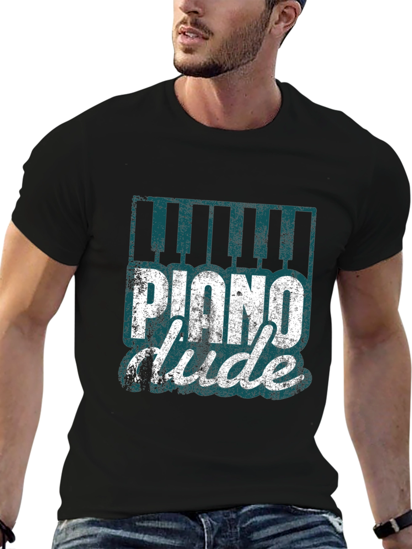 Piano Dude Graphic Tee - Music Lovers T-Shirt
