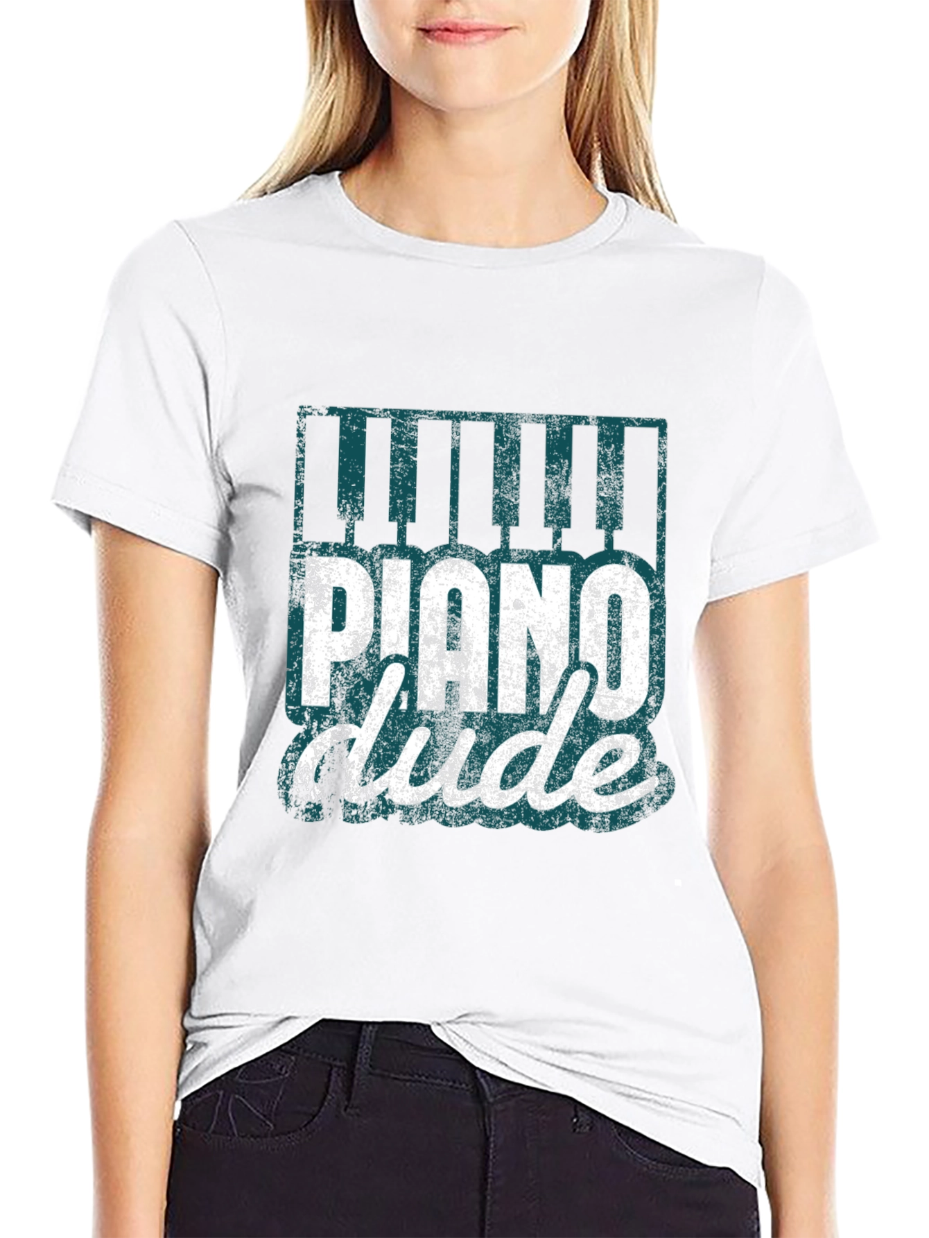 Piano Dude Graphic Tee - Music Lovers T-Shirt