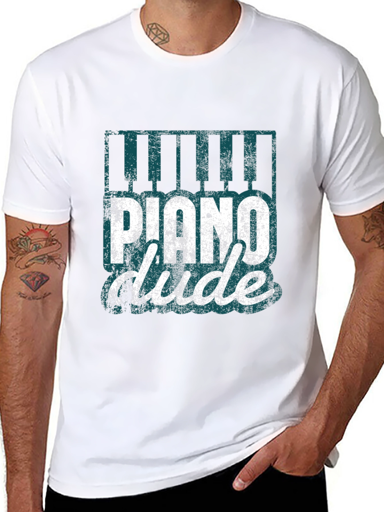 Piano Dude Graphic Tee - Music Lovers T-Shirt