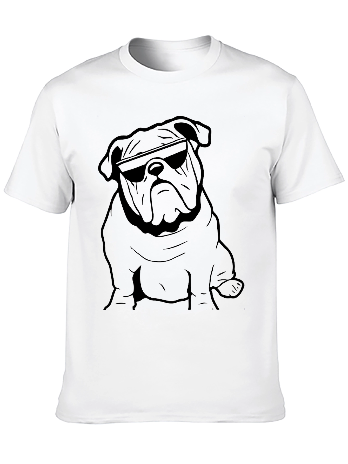 Cool Bulldog Graphic Tee - Black