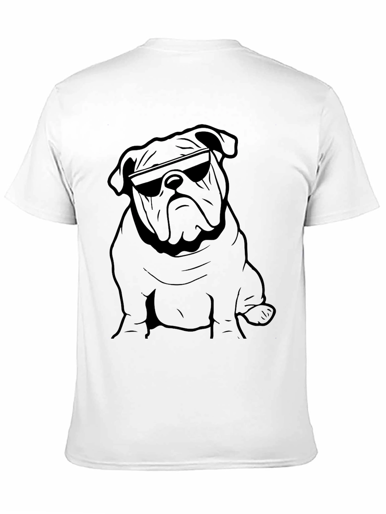 Cool Bulldog Graphic Tee - Black