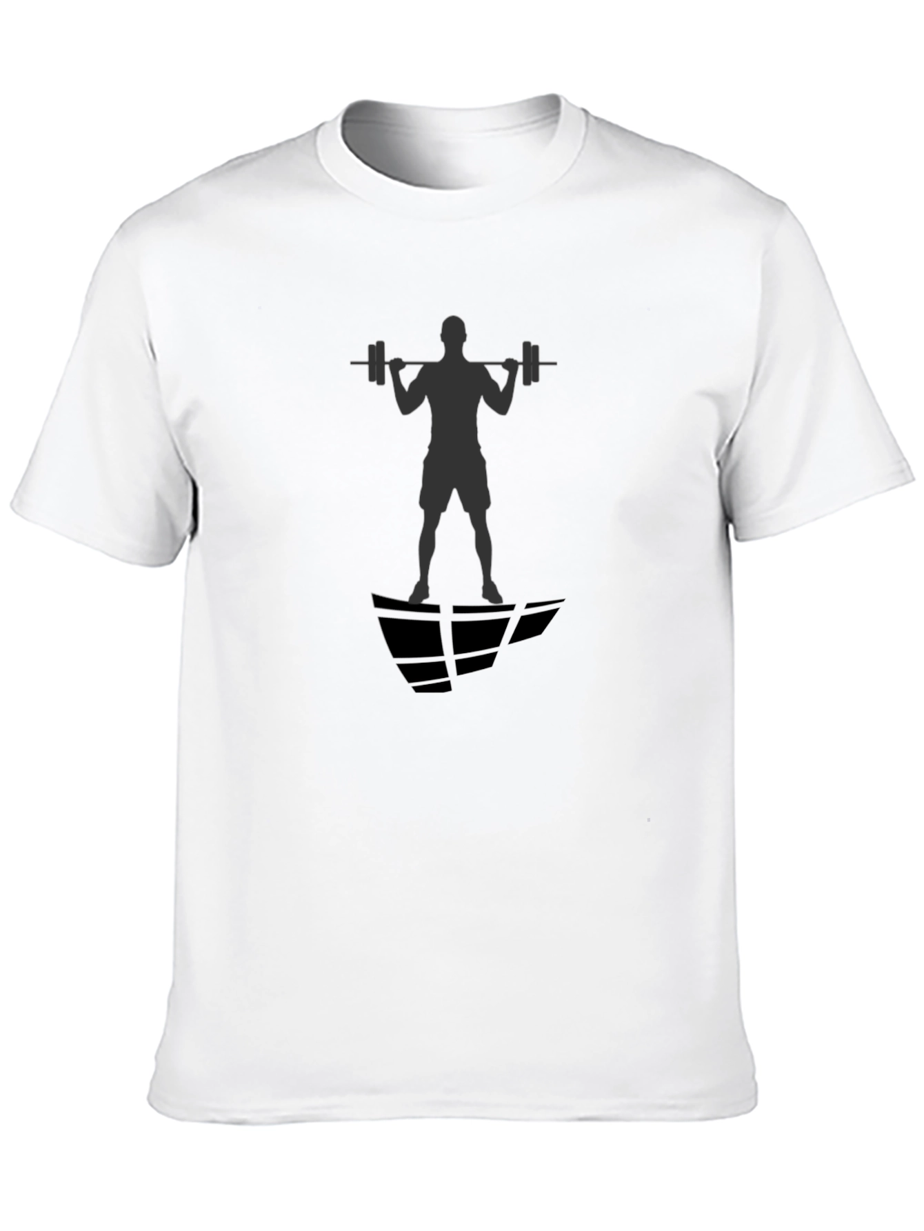 Gym Silhouette Graphic Black T-Shirt