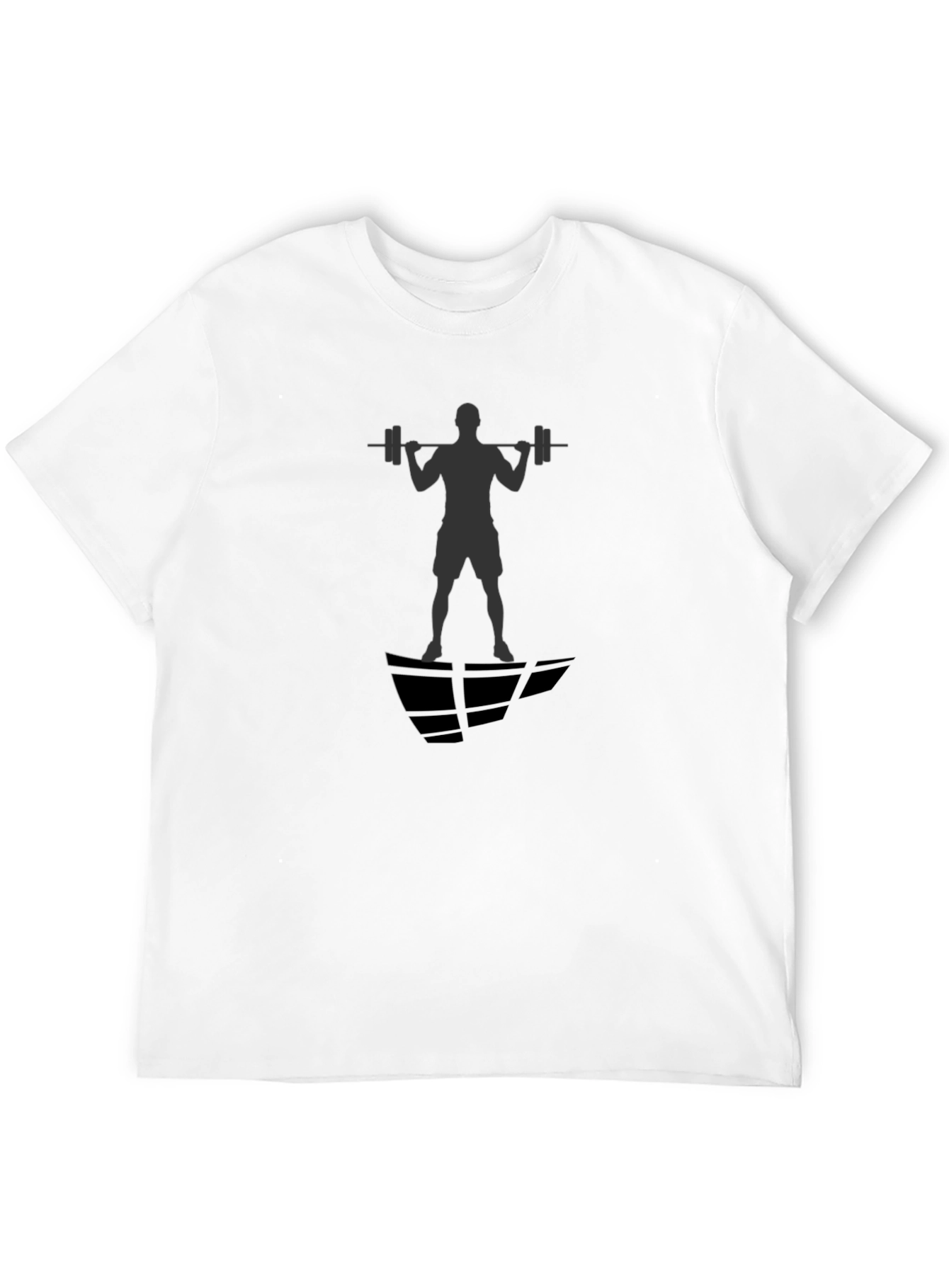Gym Silhouette Graphic Black T-Shirt