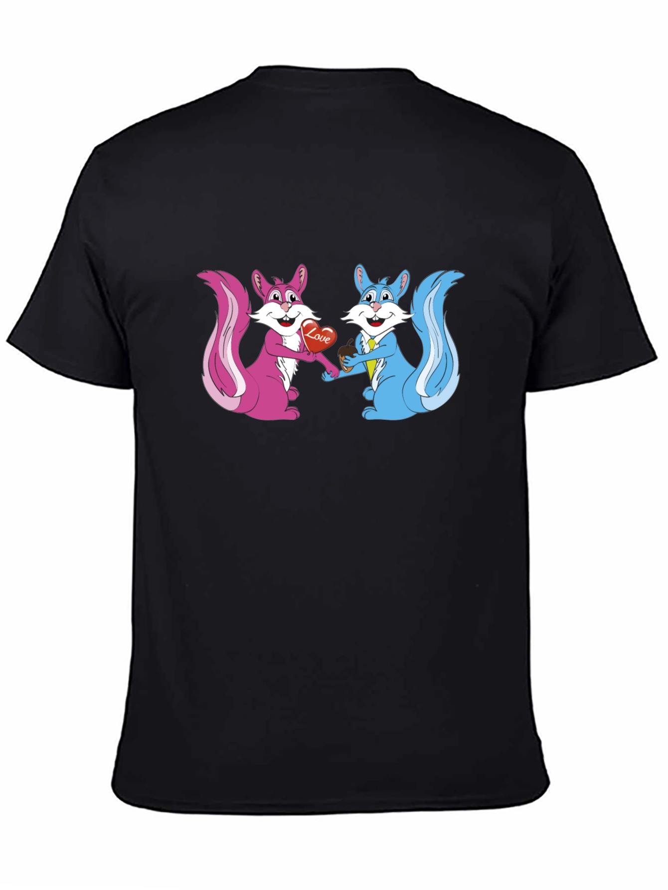 Cute Squirrels in Love Graphic T-Shirt
