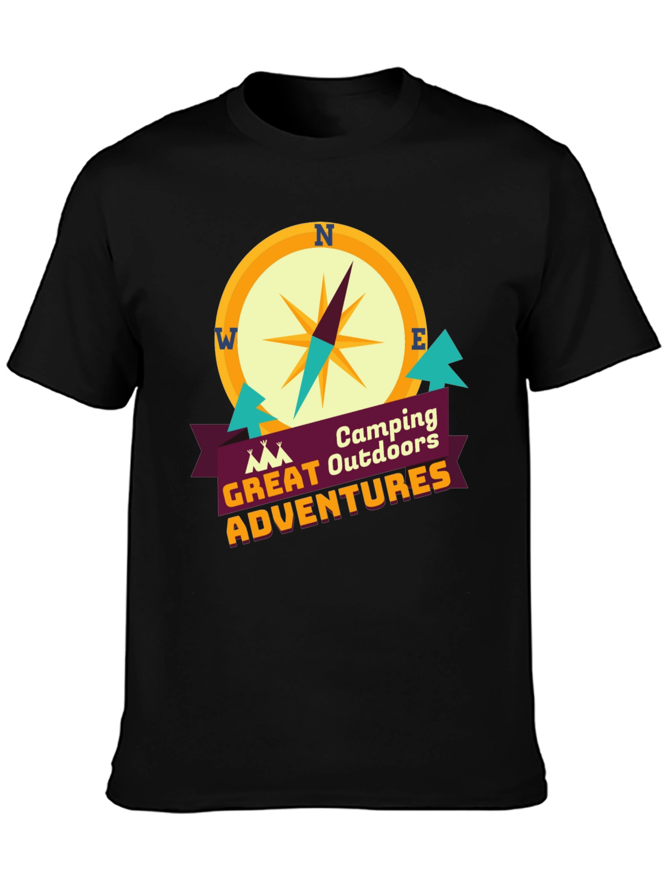 Camping Outdoors Great Adventures Graphic T-Shirt