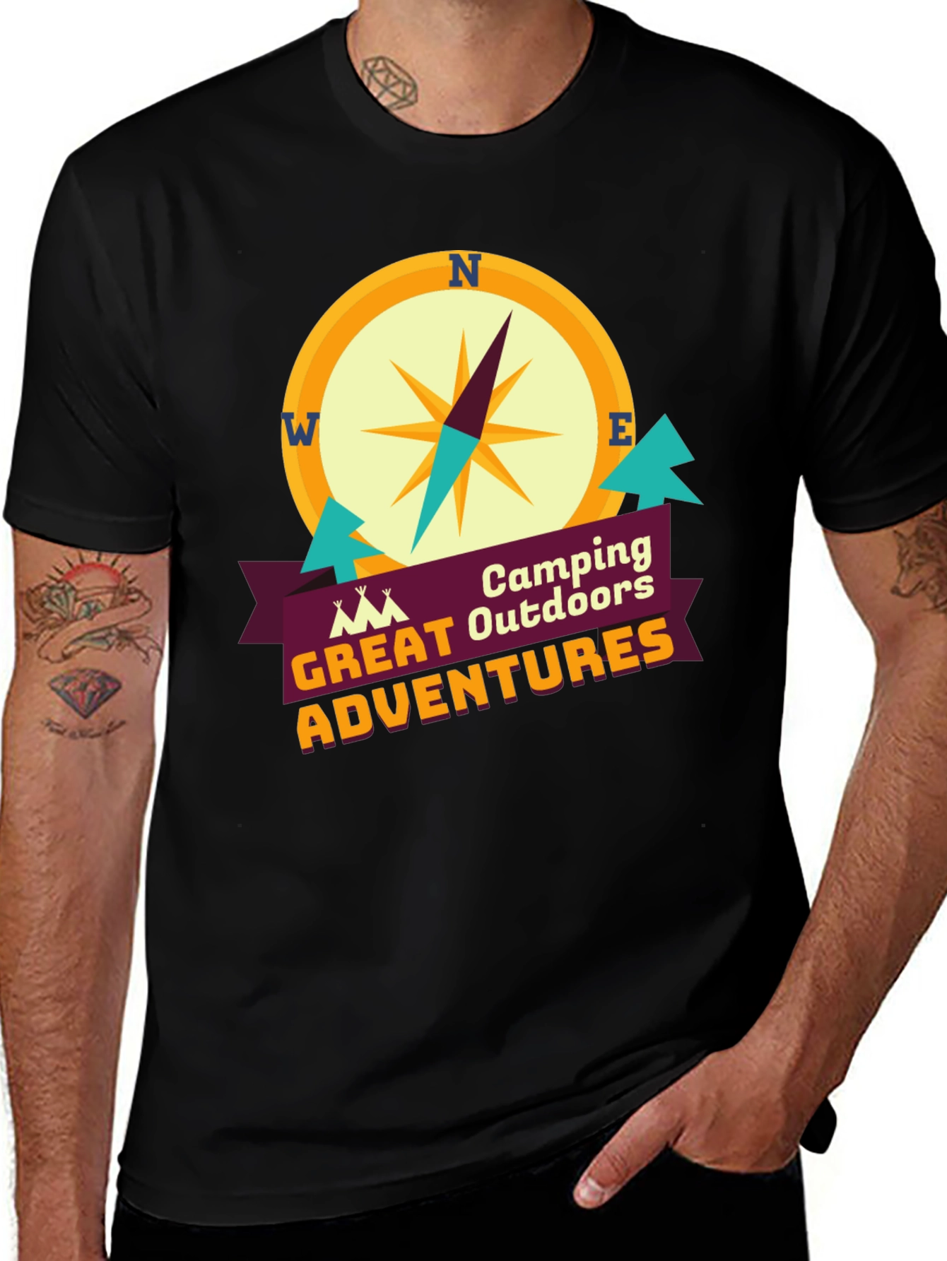 Camping Outdoors Great Adventures Graphic T-Shirt