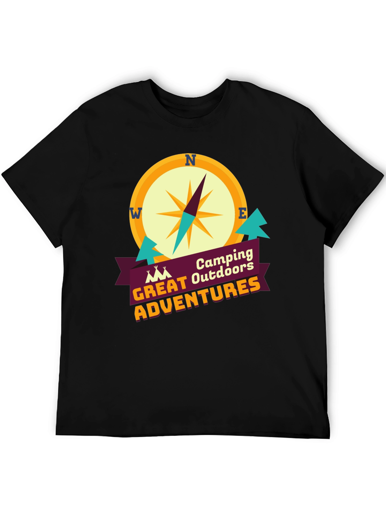 Camping Outdoors Great Adventures Graphic T-Shirt