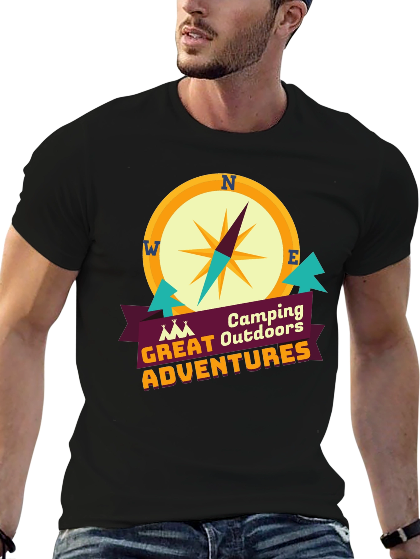 Camping Outdoors Great Adventures Graphic T-Shirt