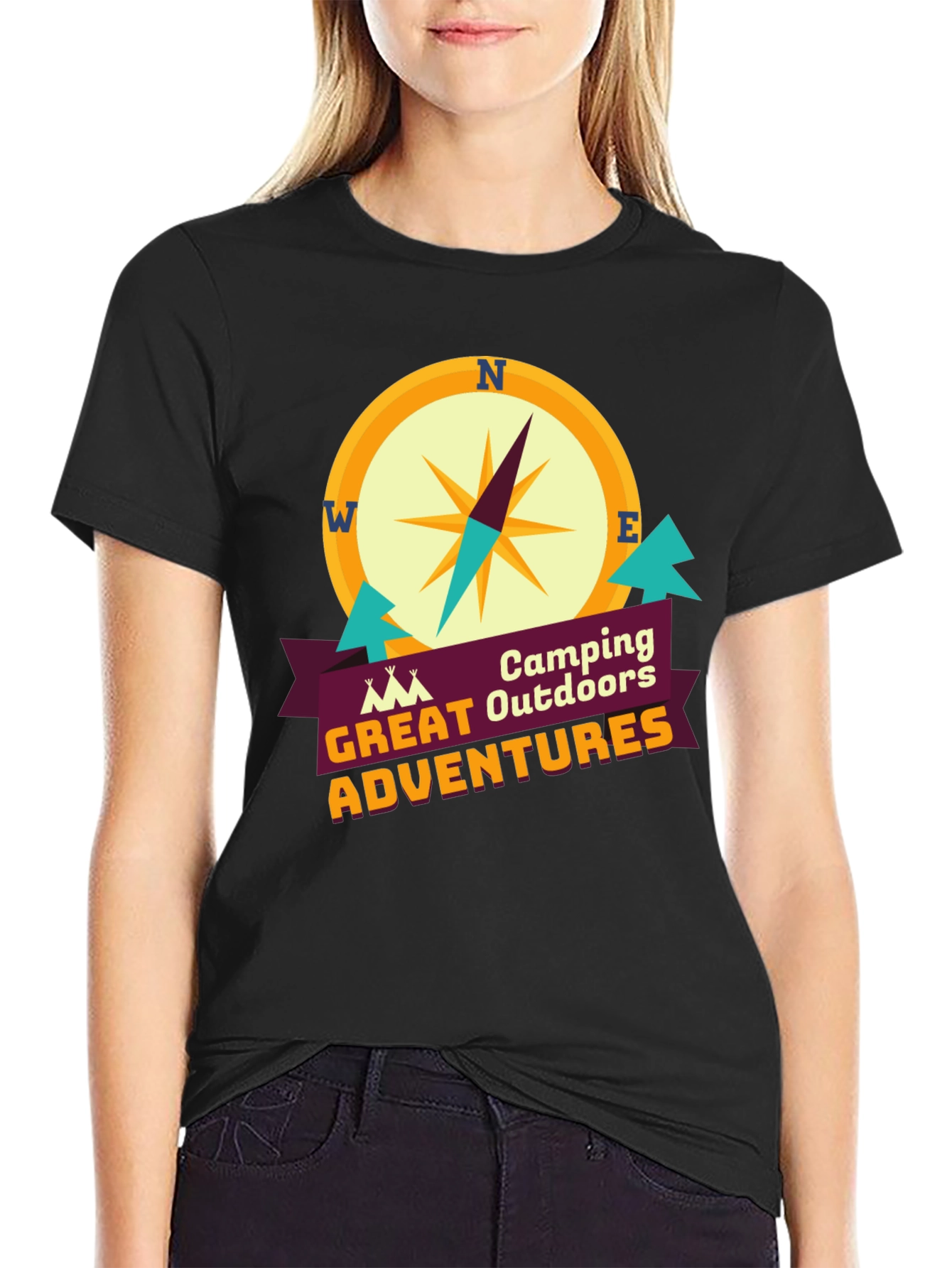 Camping Outdoors Great Adventures Graphic T-Shirt