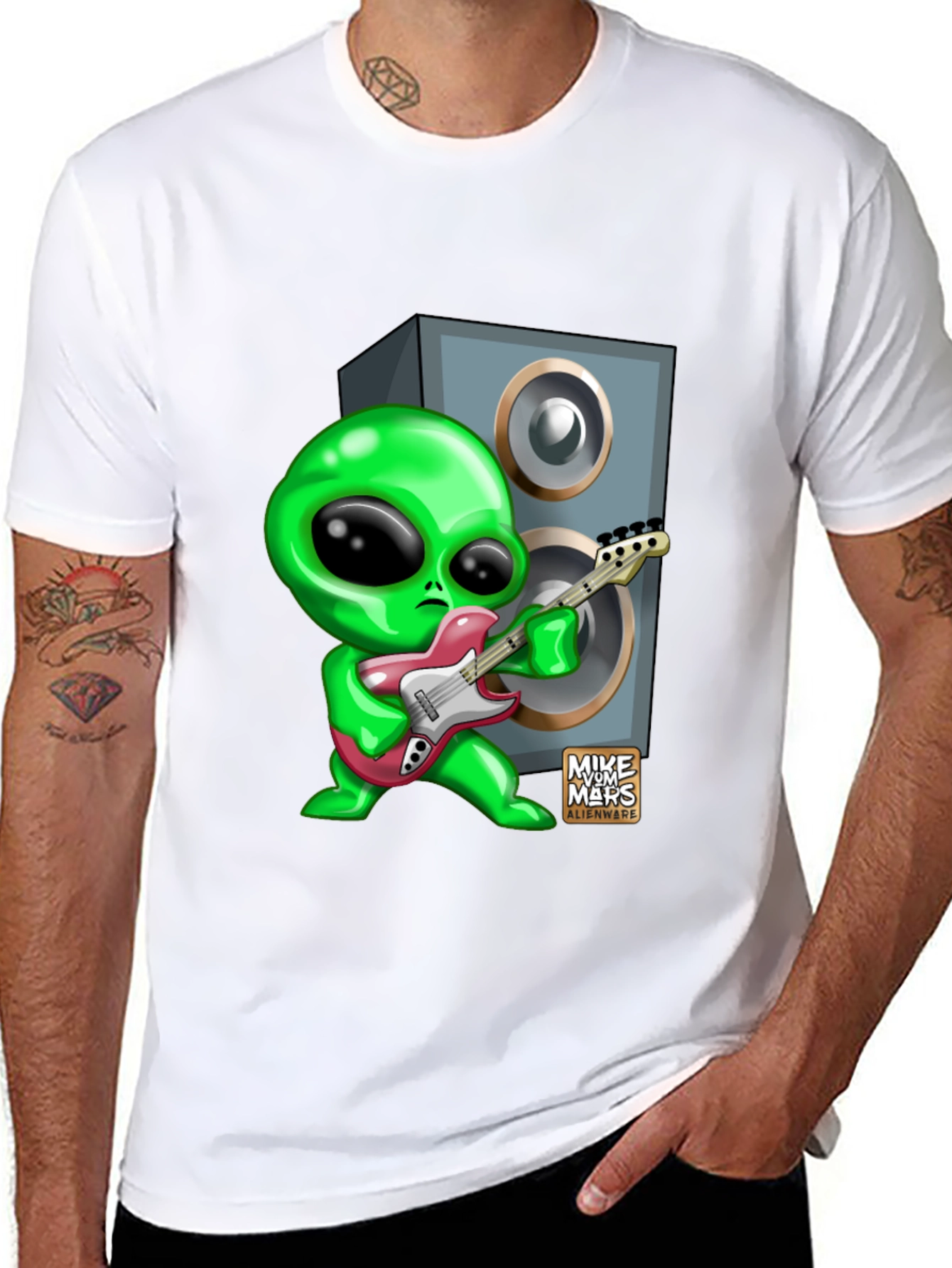Alien Guitarist Graphic T-Shirt