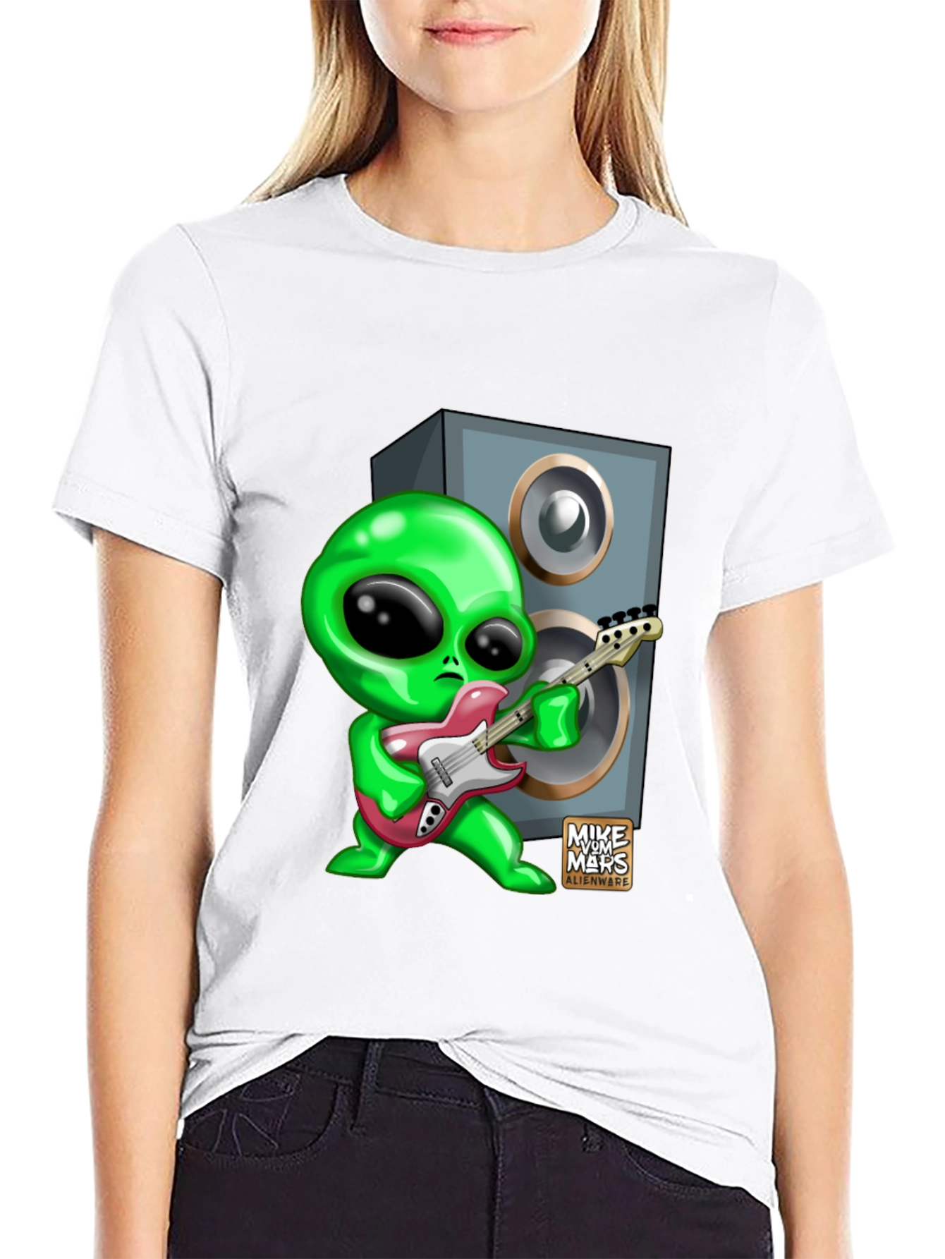 Alien Guitarist Graphic T-Shirt