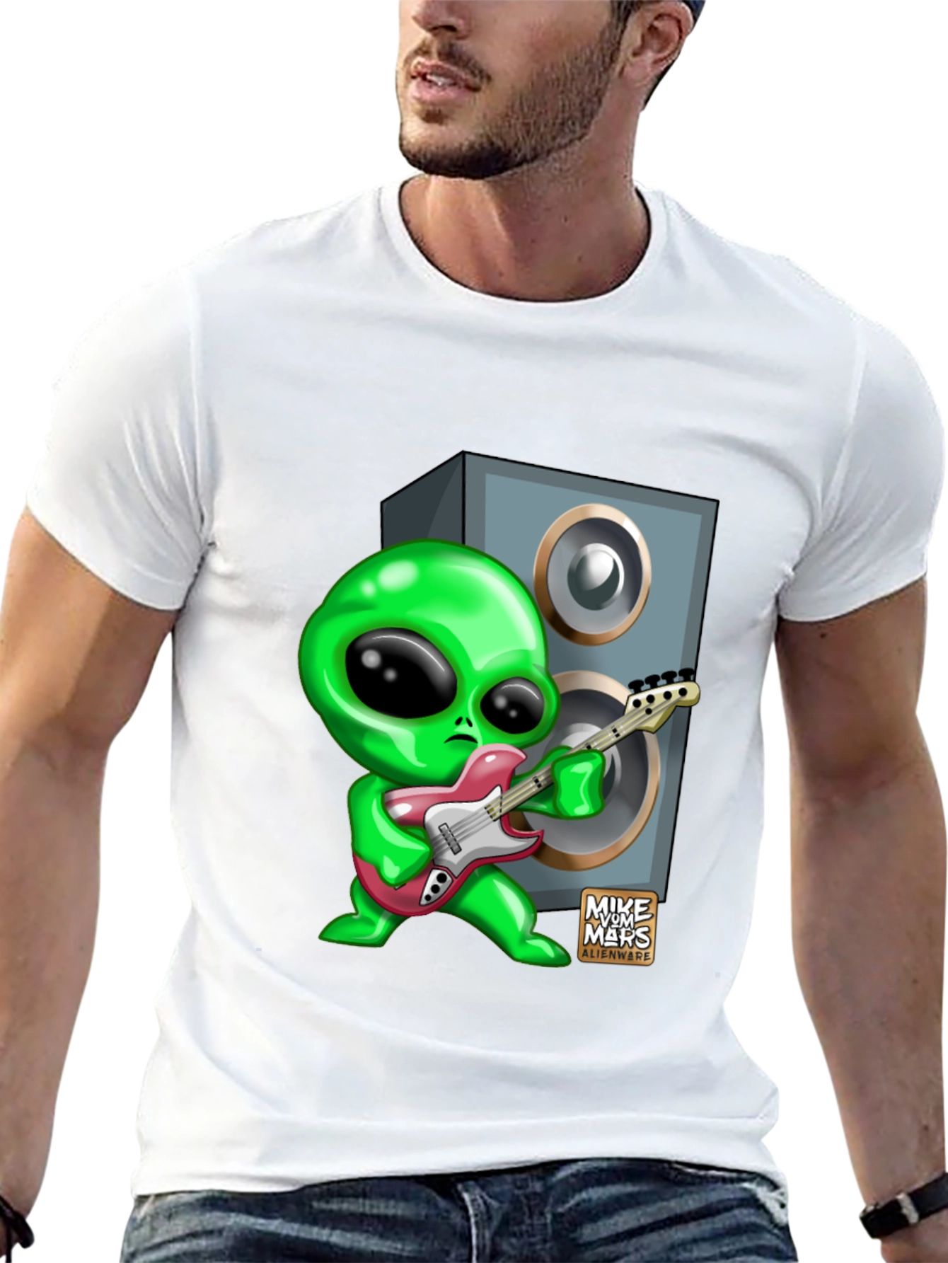 Alien Guitarist Graphic T-Shirt