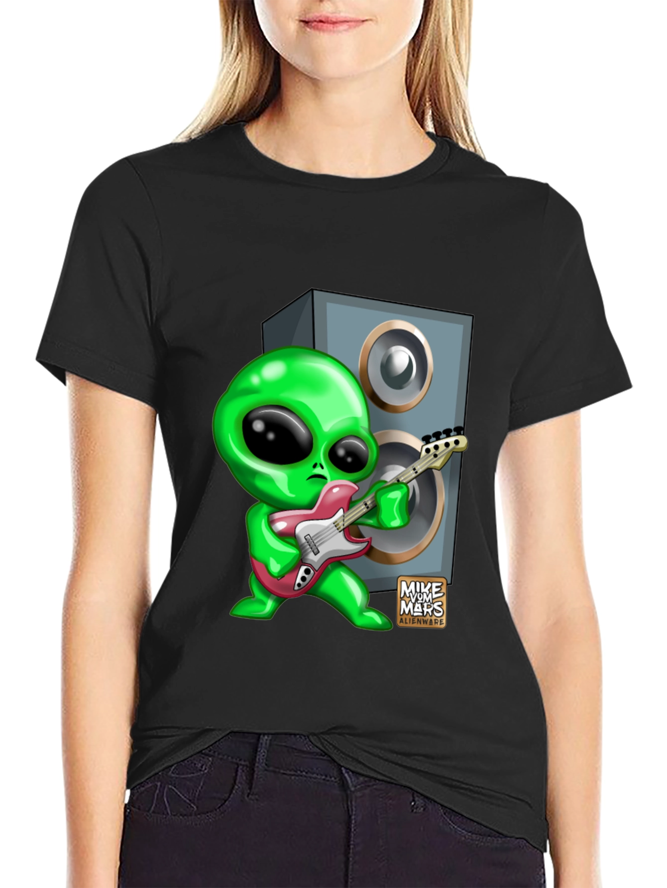 Alien Guitarist Graphic T-Shirt