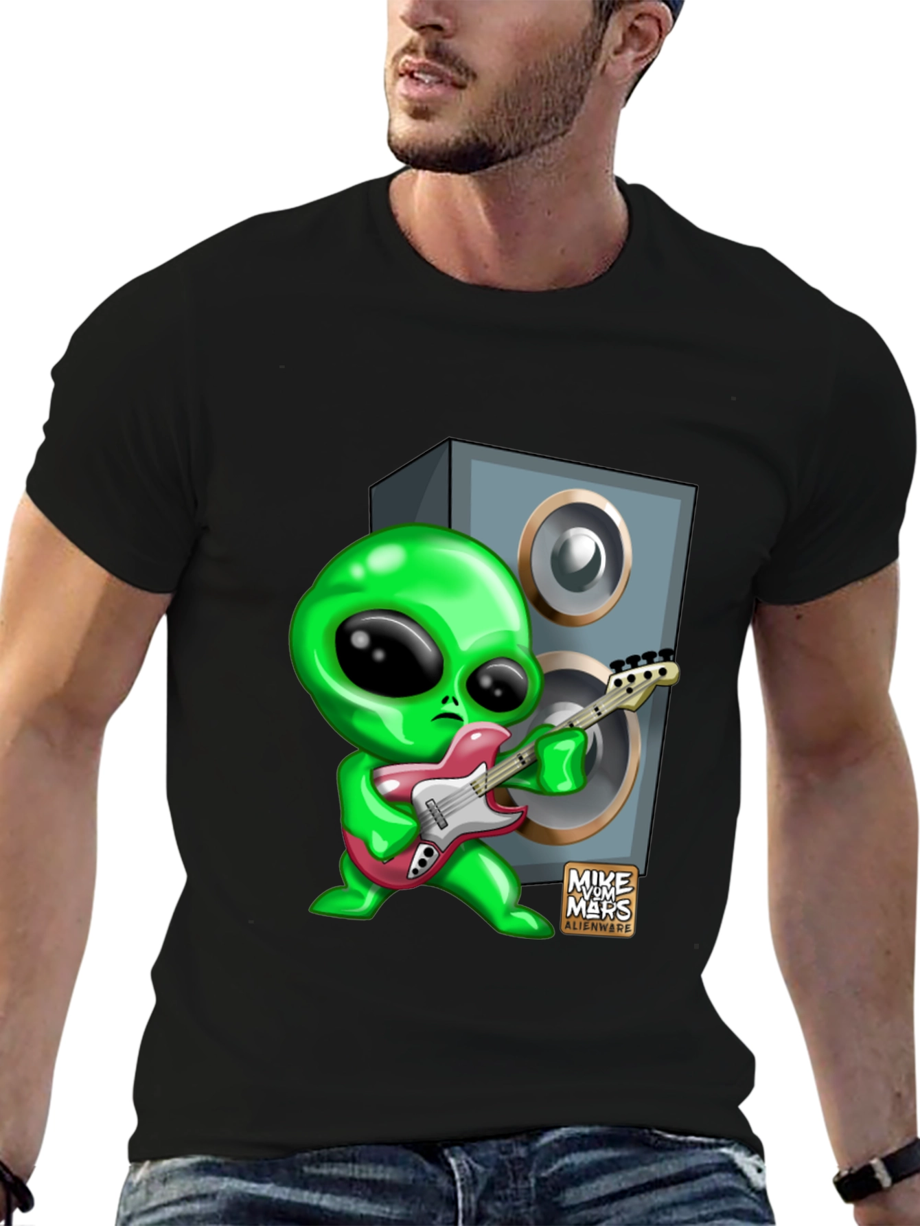 Alien Guitarist Graphic T-Shirt