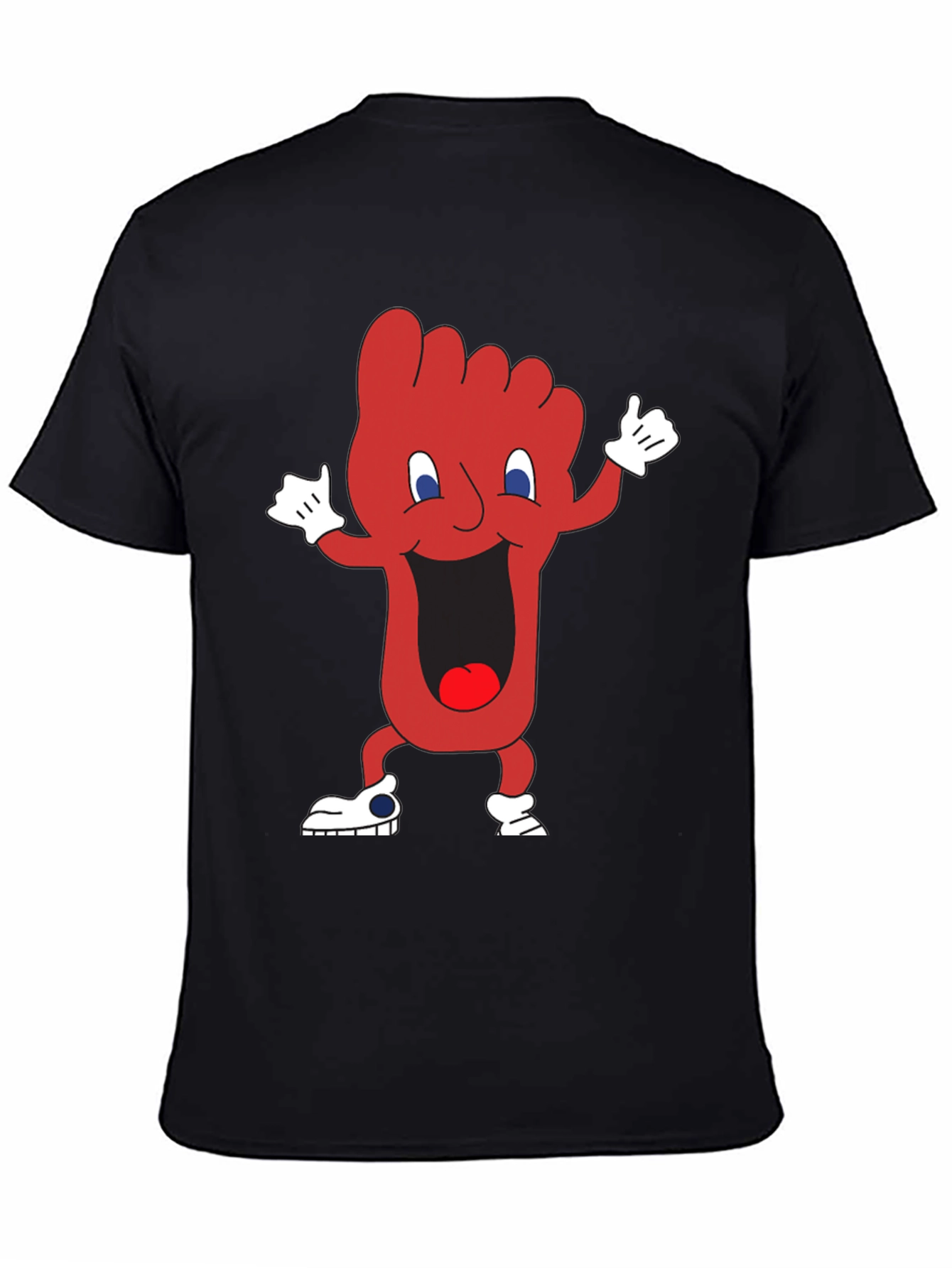 Funny Cartoon Foot T-Shirt - Quirky Graphic Tee