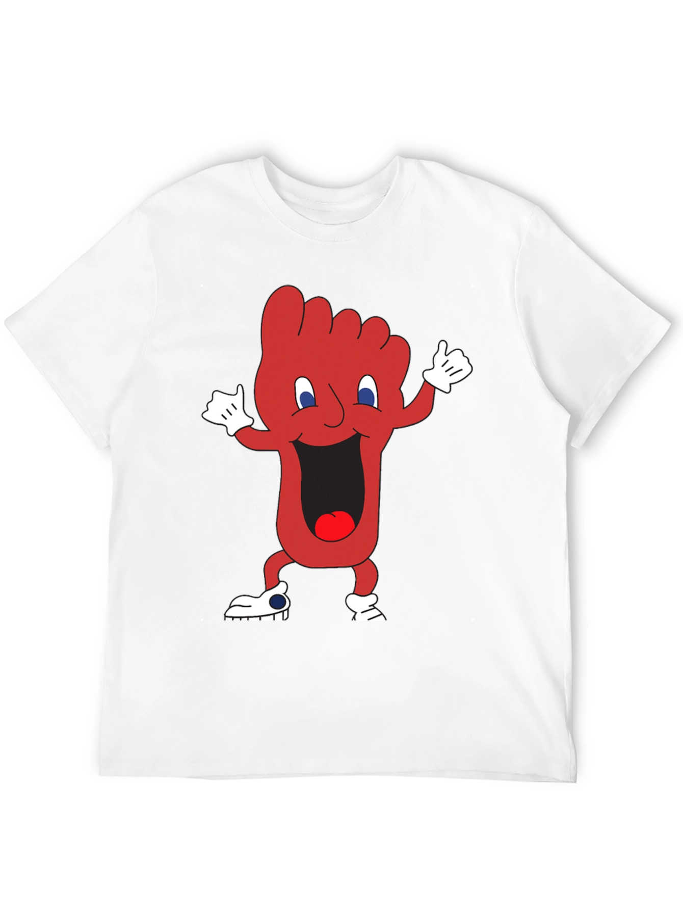 Funny Cartoon Foot T-Shirt - Quirky Graphic Tee