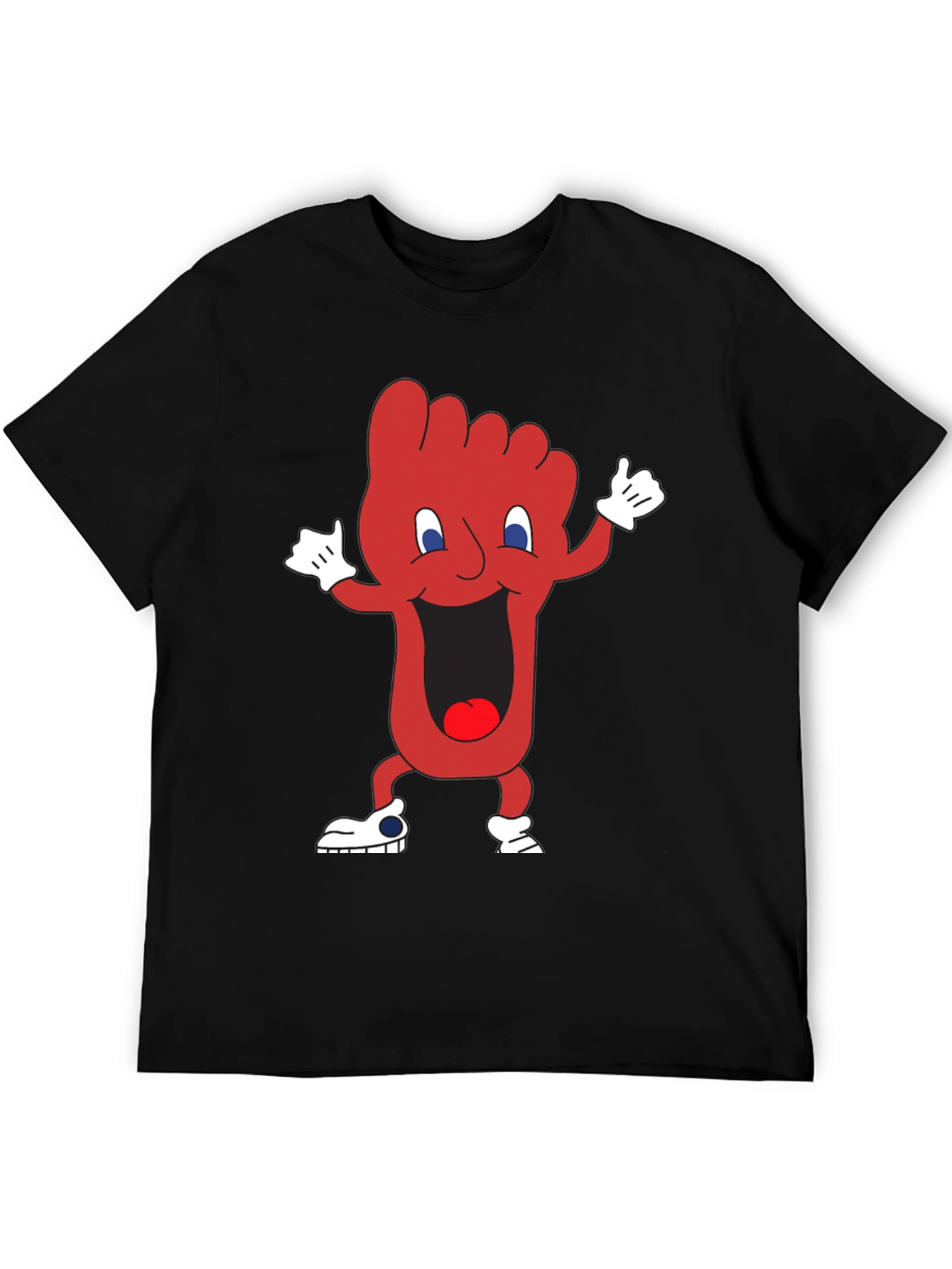 Funny Cartoon Foot T-Shirt - Quirky Graphic Tee