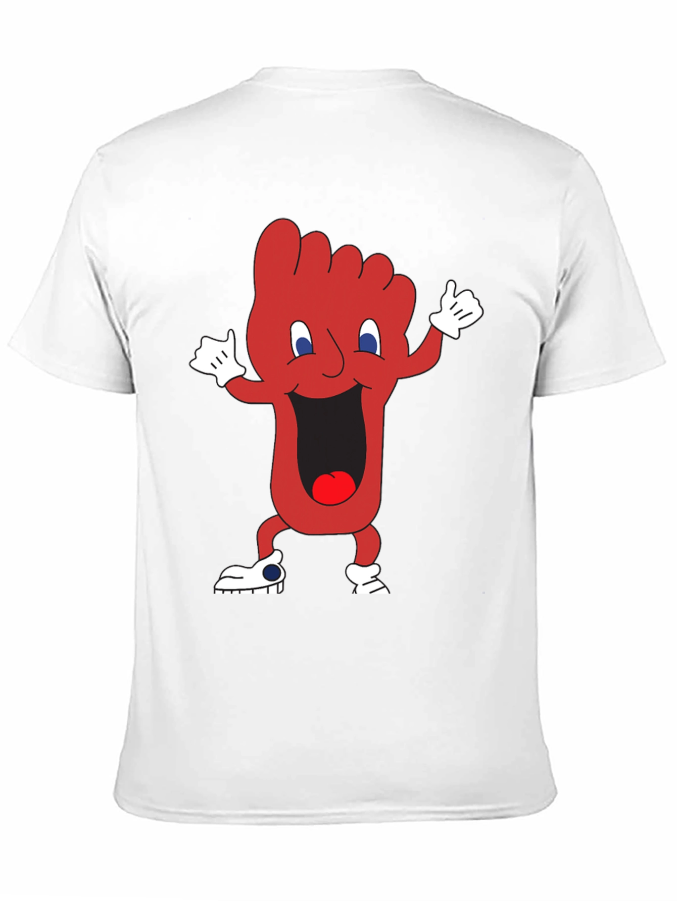Funny Cartoon Foot T-Shirt - Quirky Graphic Tee