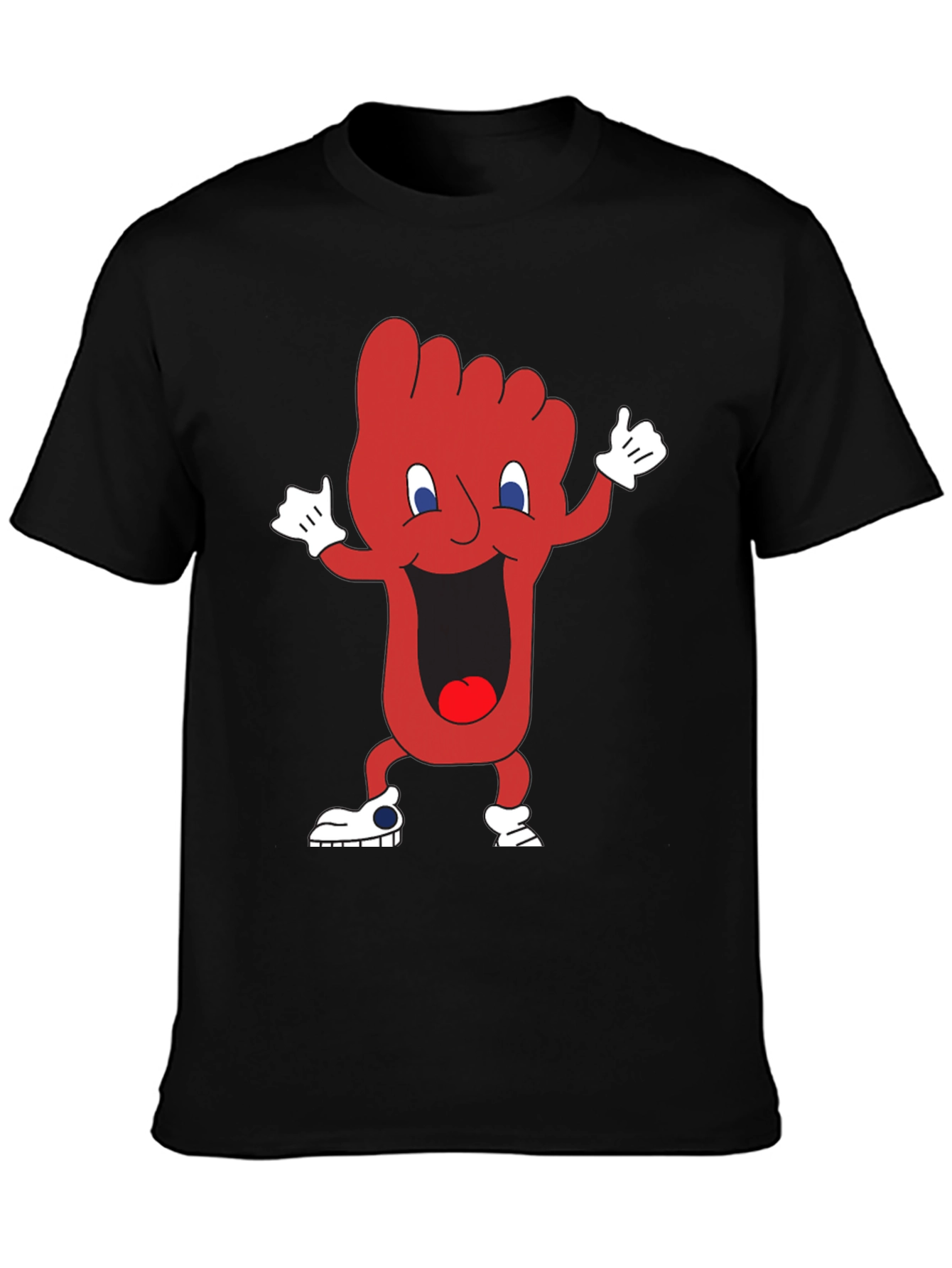 Funny Cartoon Foot T-Shirt - Quirky Graphic Tee