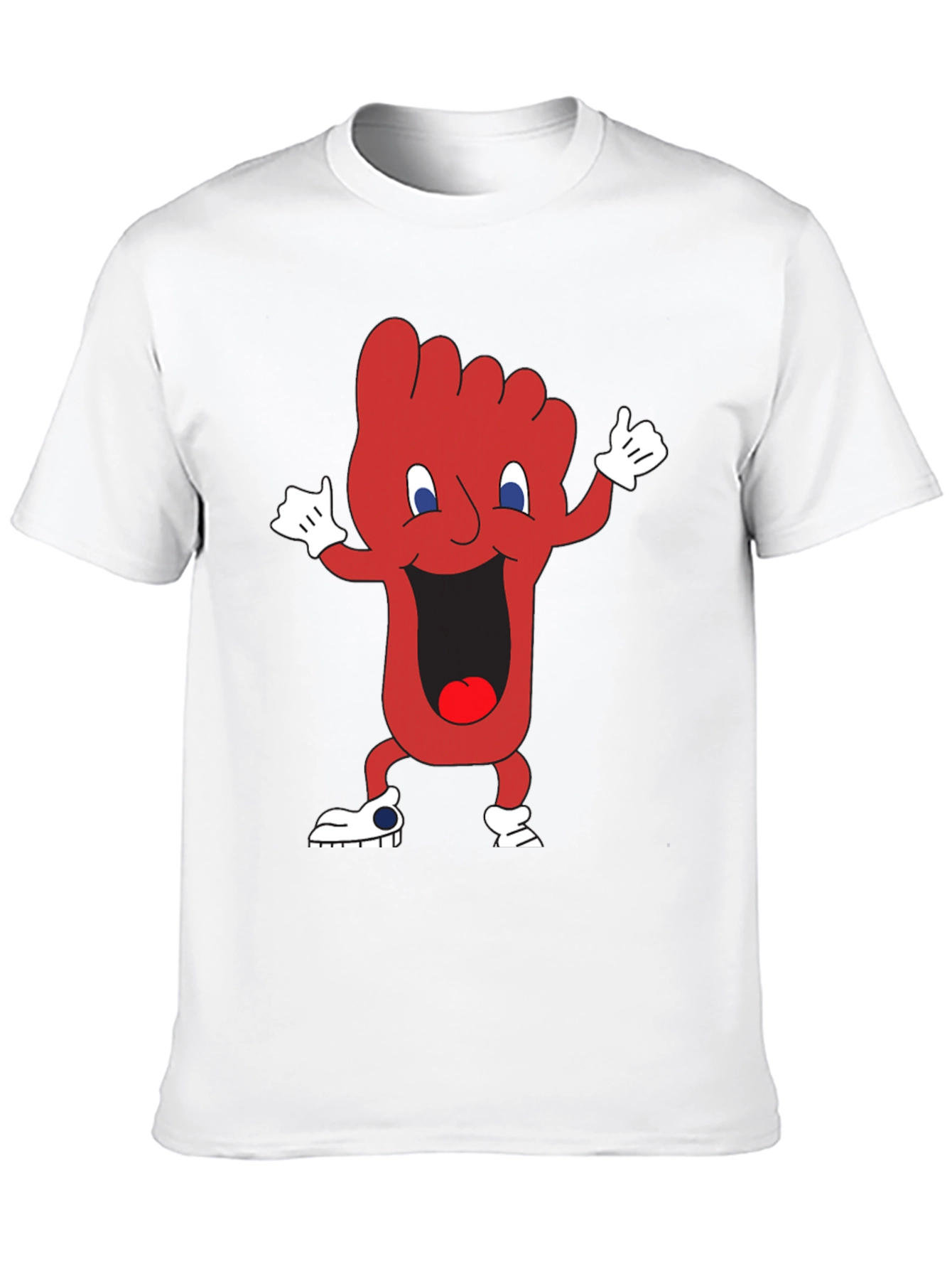 Funny Cartoon Foot T-Shirt - Quirky Graphic Tee