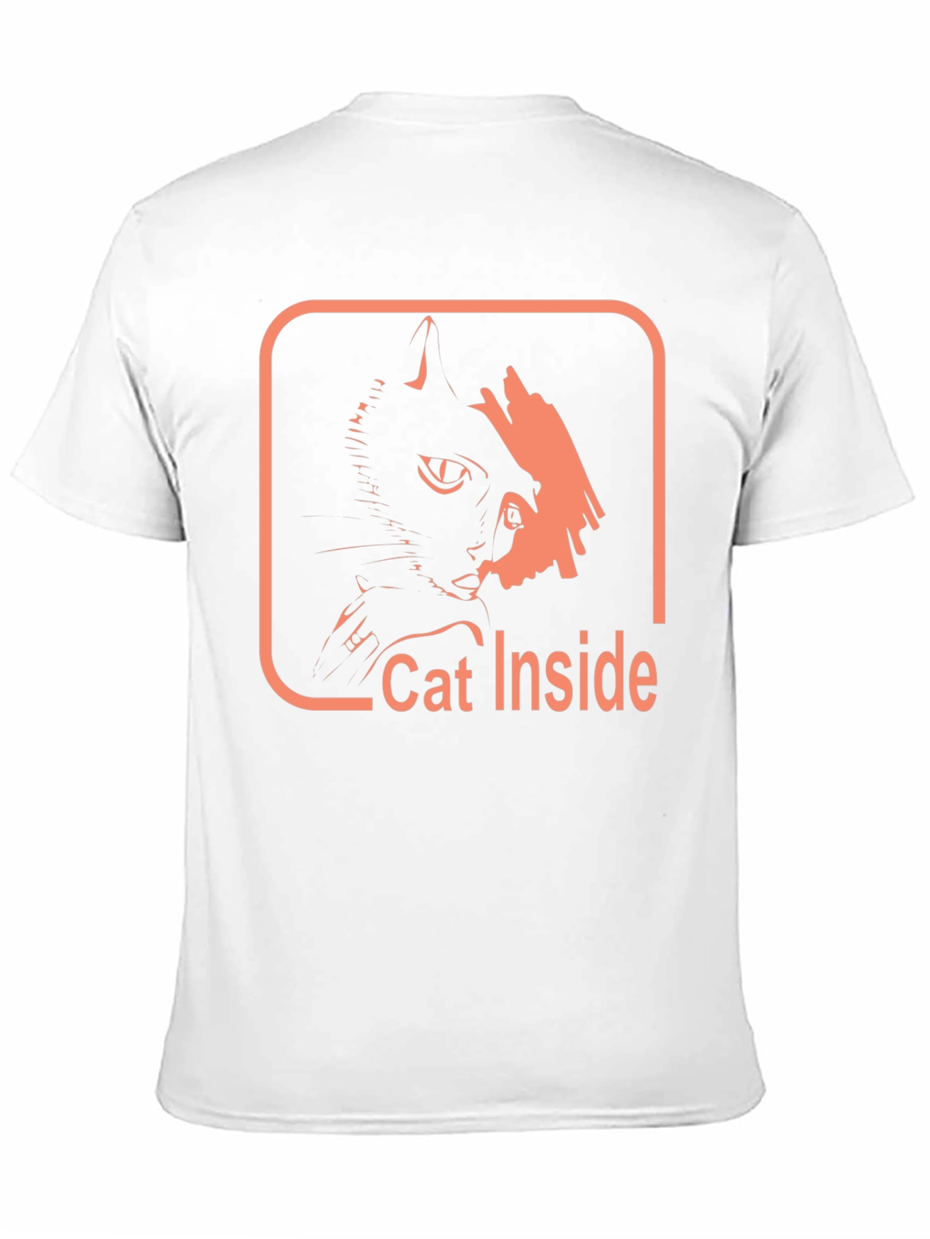 Cat Inside Graphic Tee - Black Cotton Comfort