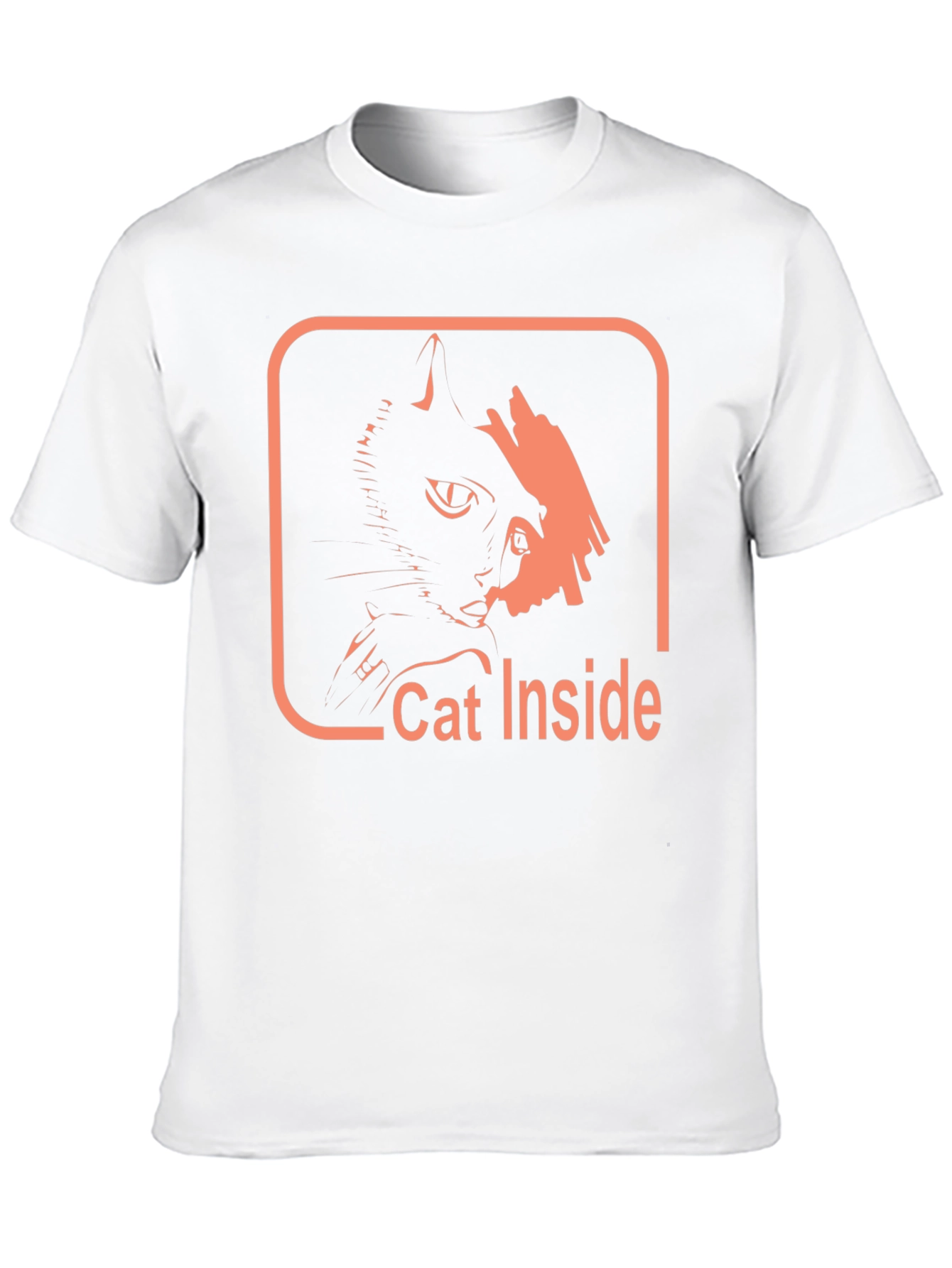 Cat Inside Graphic Tee - Black Cotton Comfort