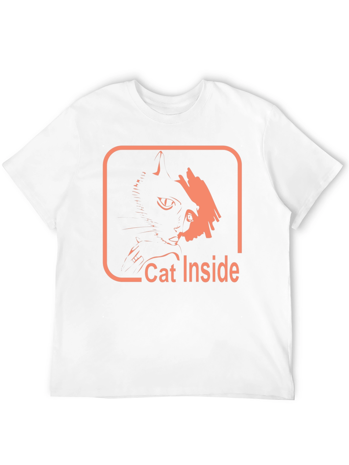 Cat Inside Graphic Tee - Black Cotton Comfort