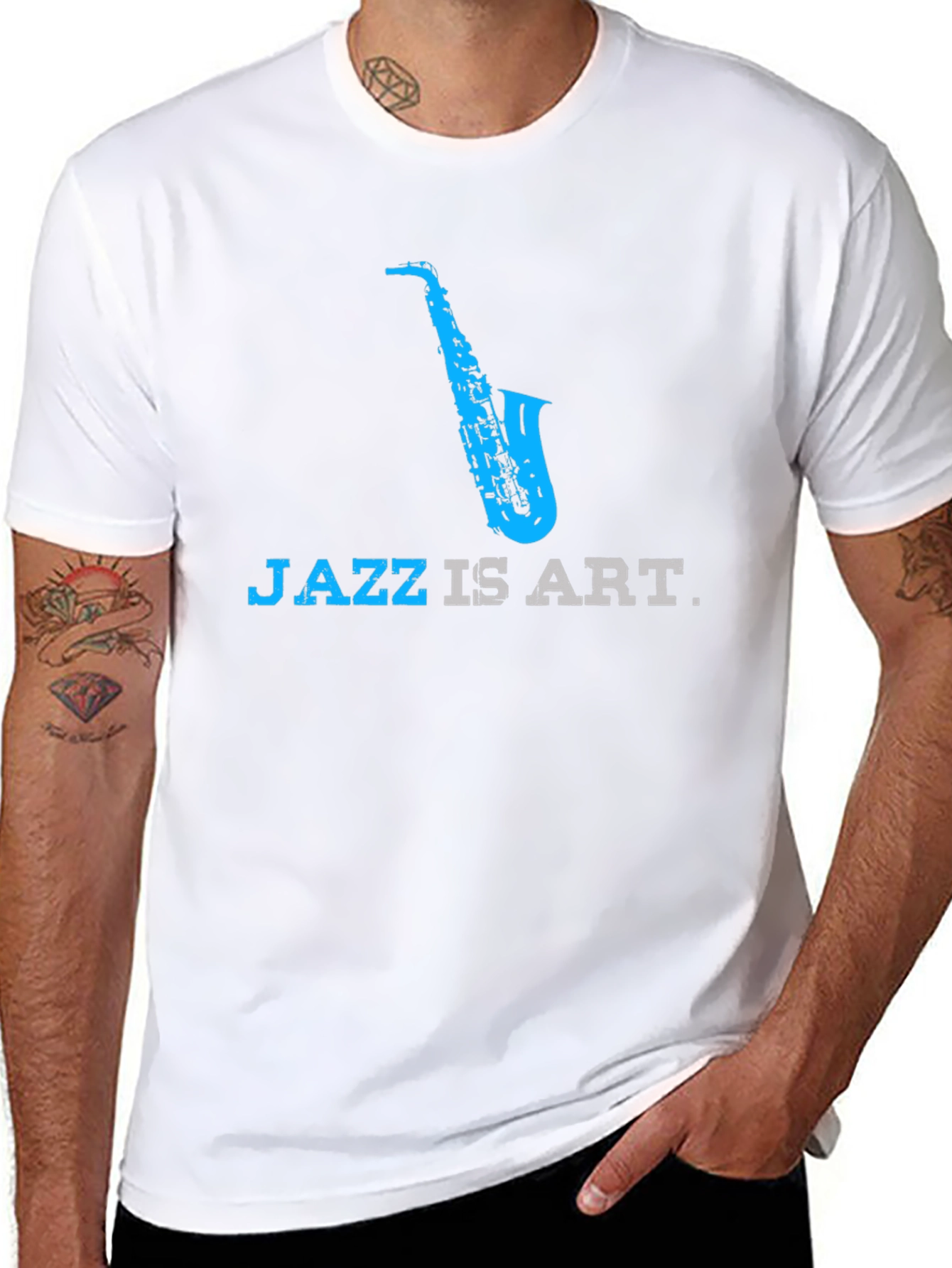 Jazz is Art T-Shirt - Cool Saxophone Design