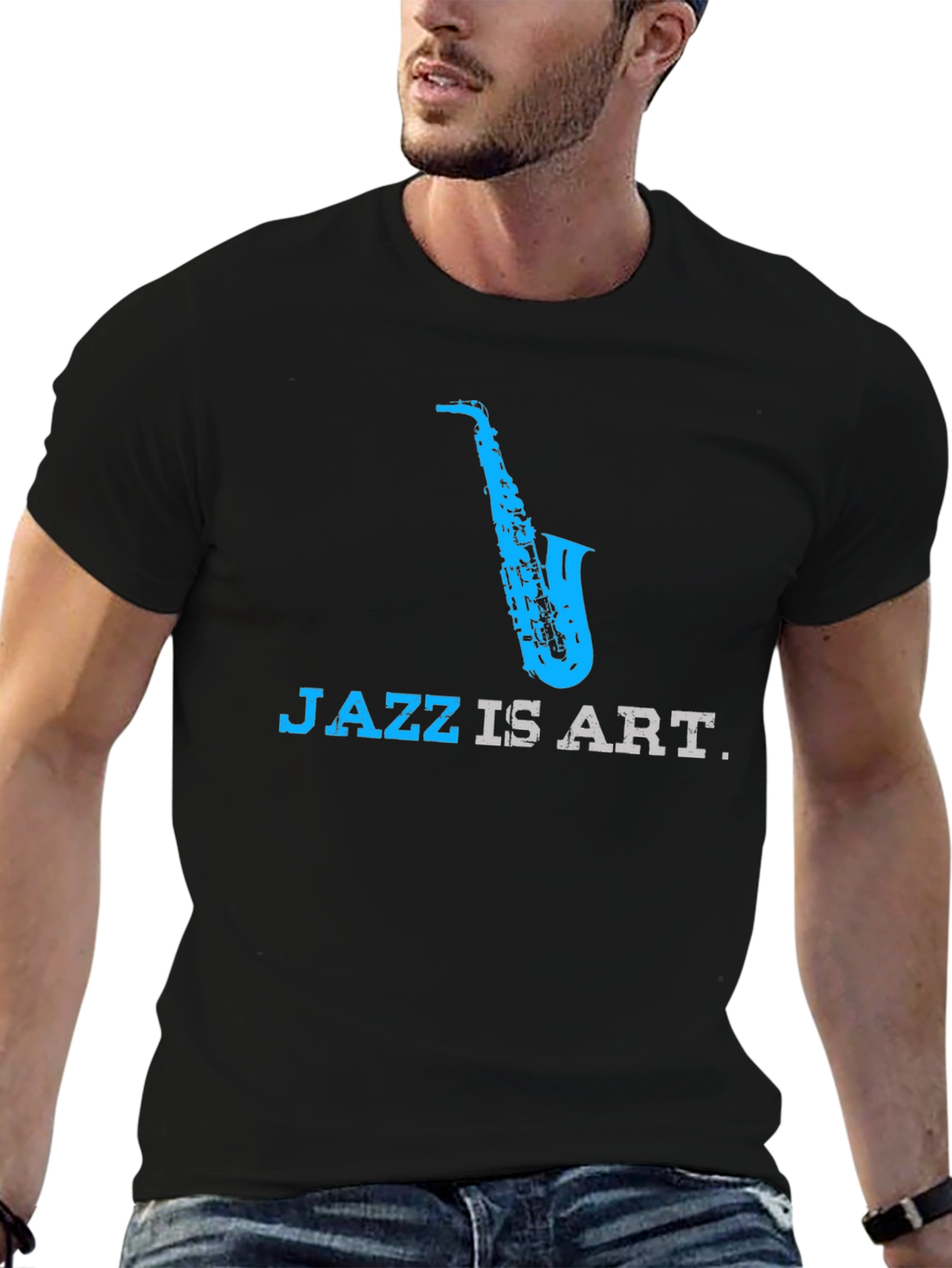 Jazz is Art T-Shirt - Cool Saxophone Design