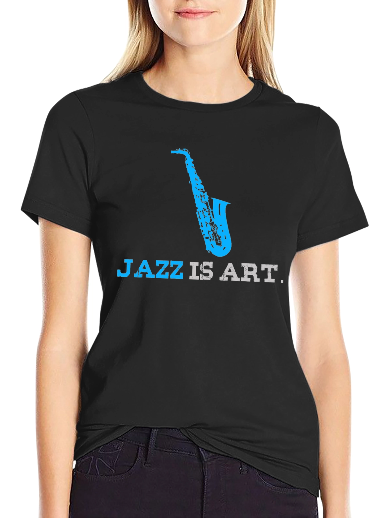 Jazz is Art T-Shirt - Cool Saxophone Design