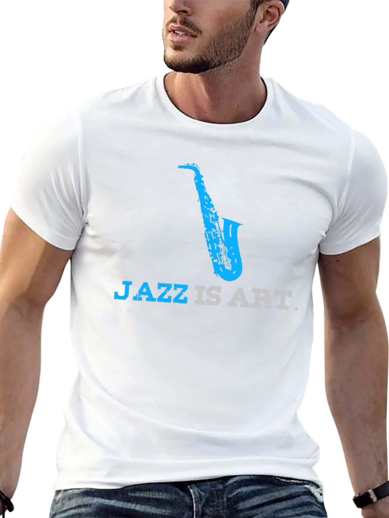Jazz is Art T-Shirt - Cool Saxophone Design