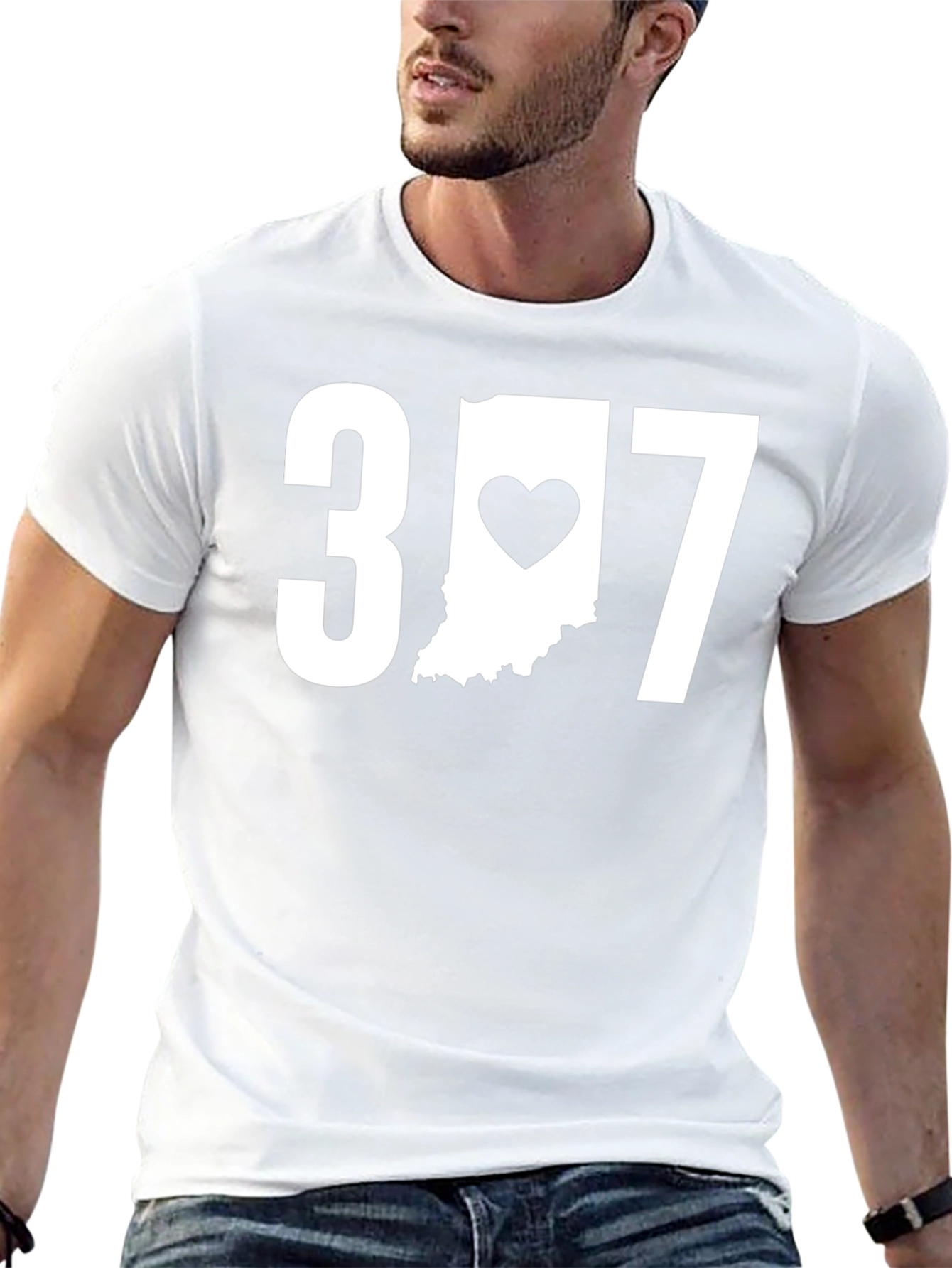 Indiana Heart T-Shirt - 317 Area Code Pride