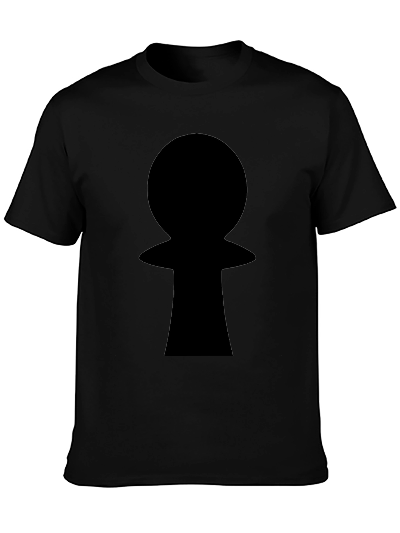 Black Keyhole Graphic T-Shirt - Mens Casual Tee