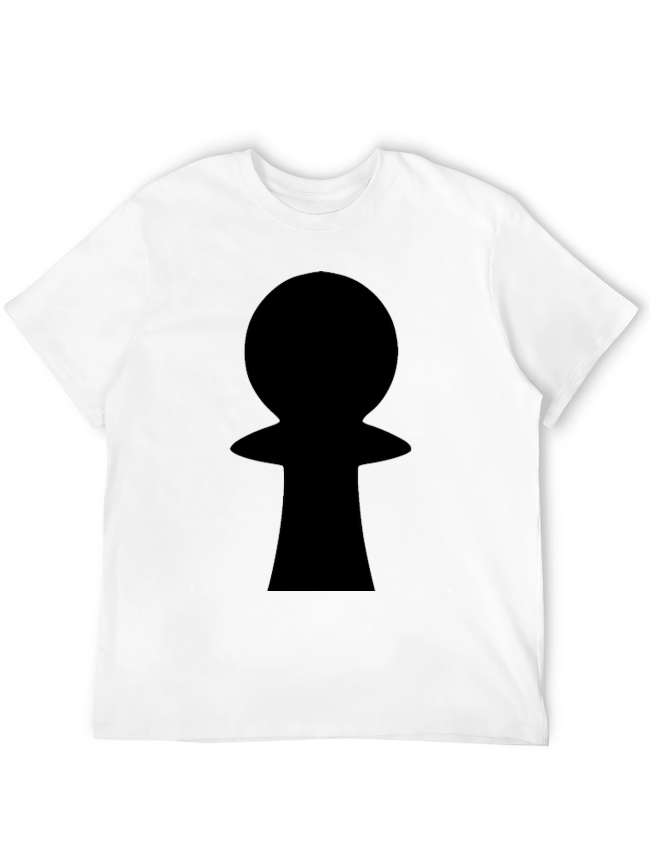 Black Keyhole Graphic T-Shirt - Mens Casual Tee