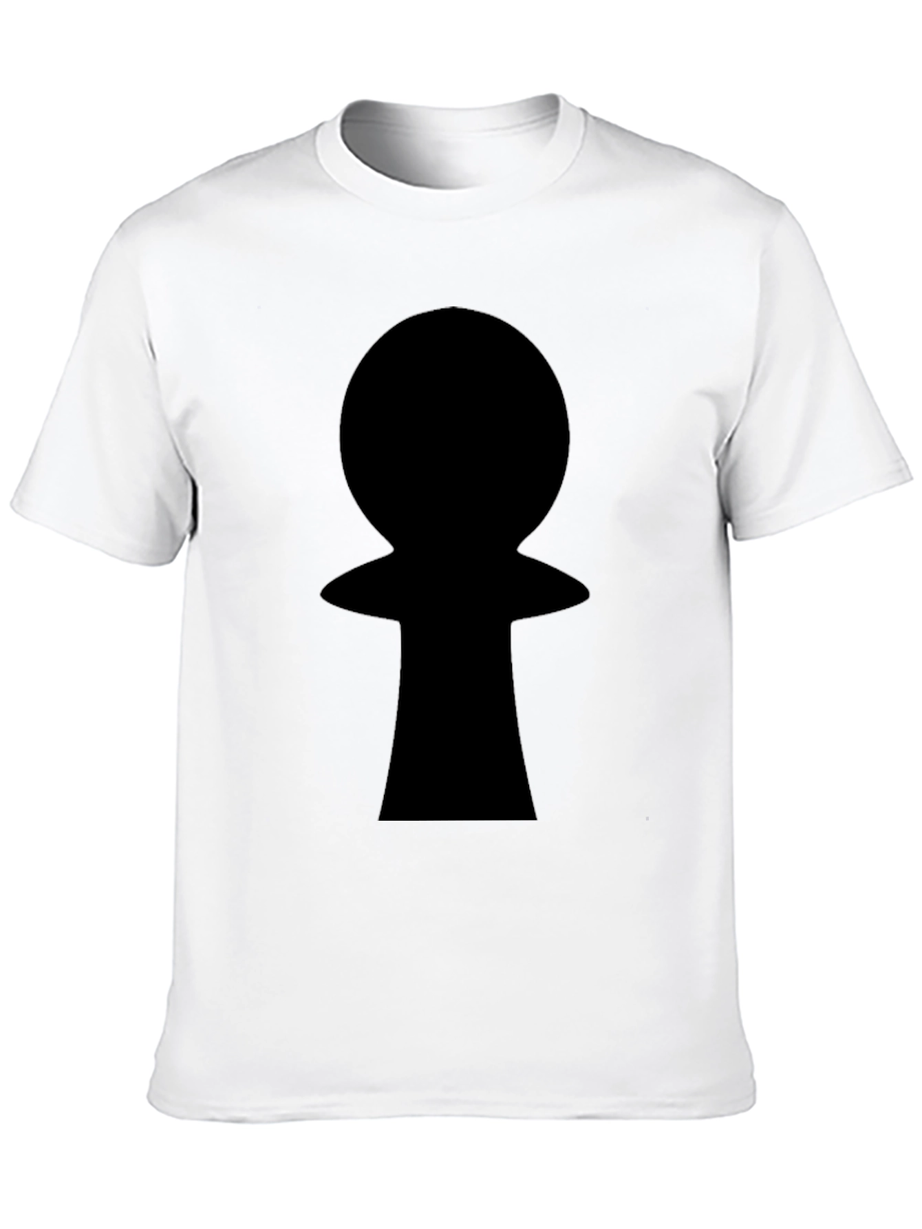 Black Keyhole Graphic T-Shirt - Mens Casual Tee