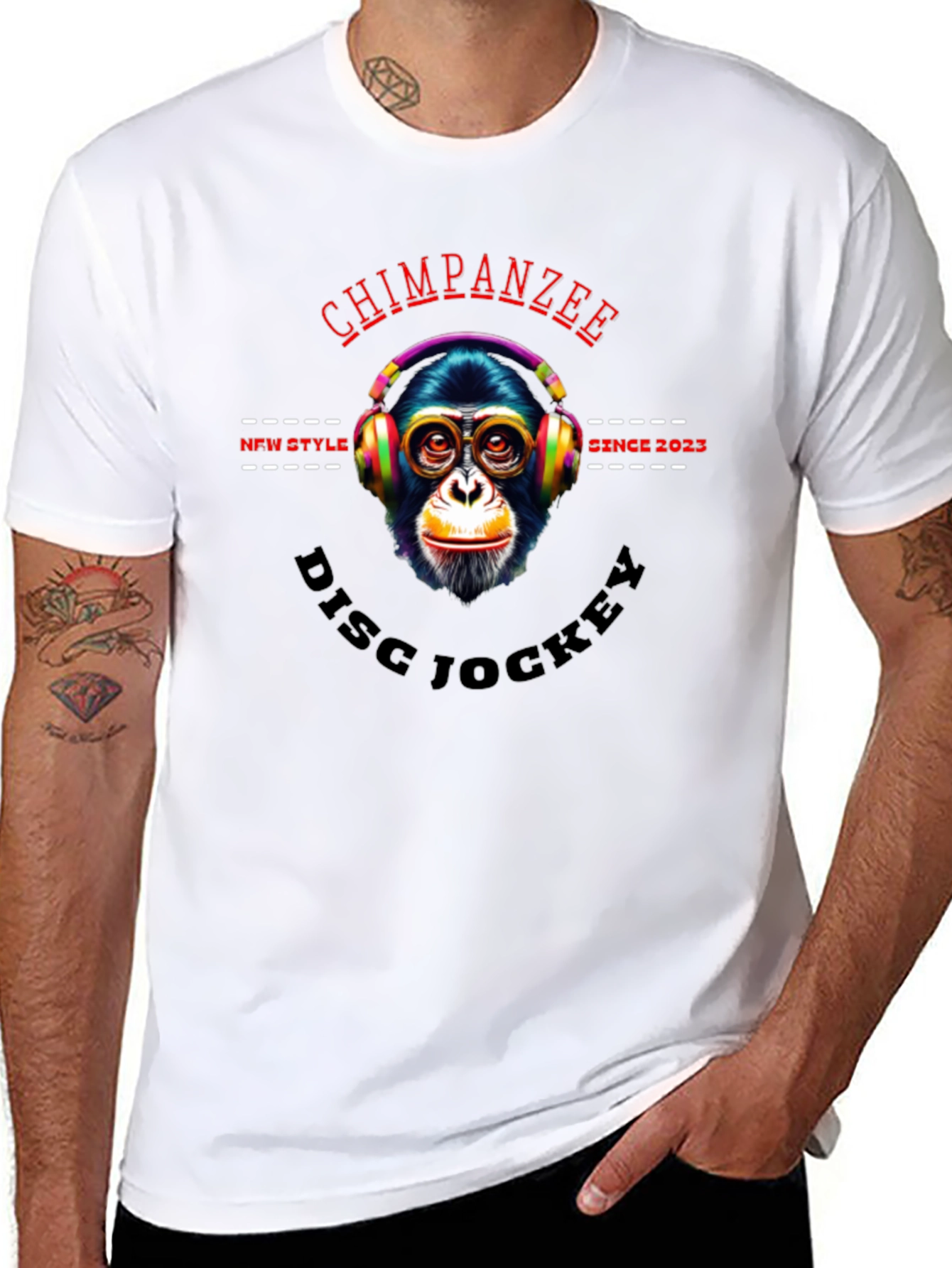 Chimpanzee DJ Graphic T-Shirt