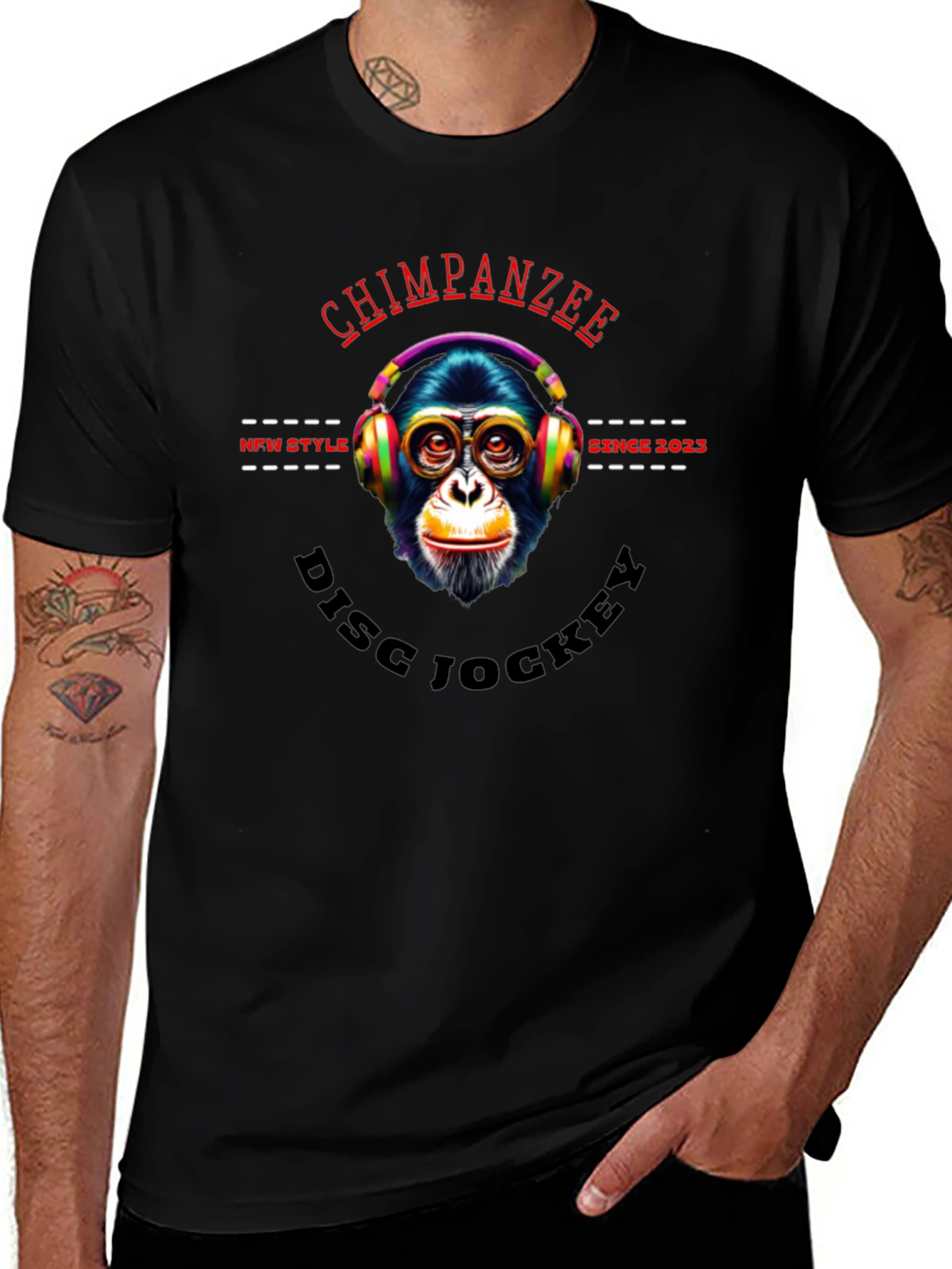 Chimpanzee DJ Graphic T-Shirt
