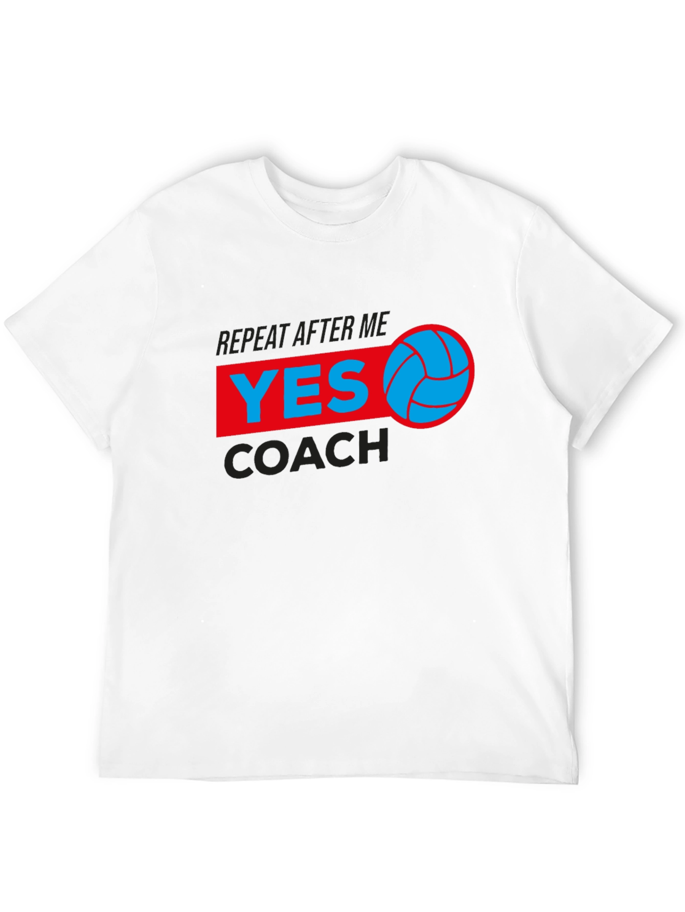 Volleyball Yes Coach T-Shirt - Black Graphic Tee
