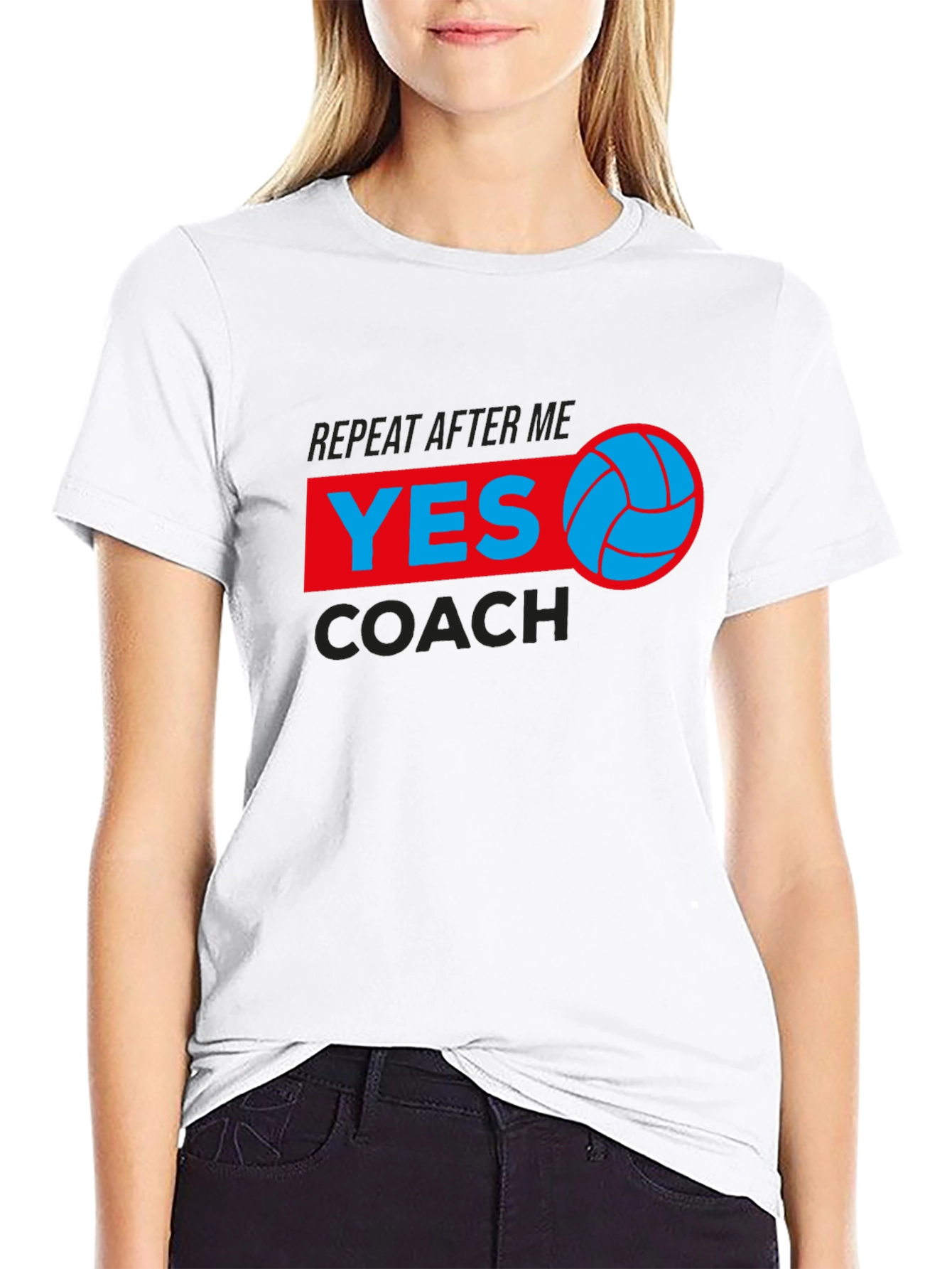 Volleyball Yes Coach T-Shirt - Black Graphic Tee